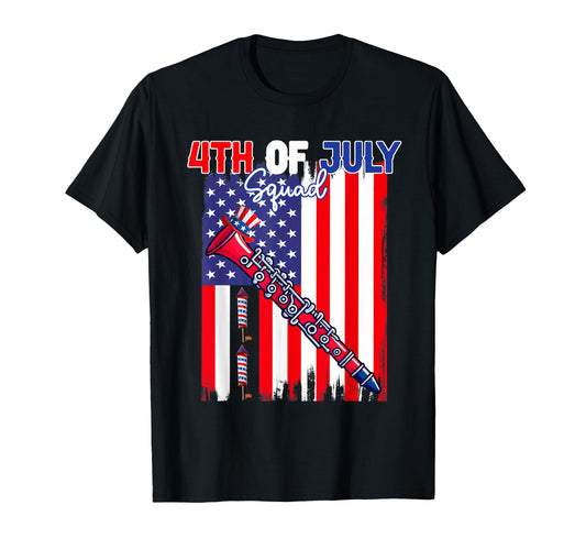 4Th July Squad Clarinet Instruments T-Shirt - Novelty Apparel Men Women - T-Shirt, Sweatshirt, Hoodie