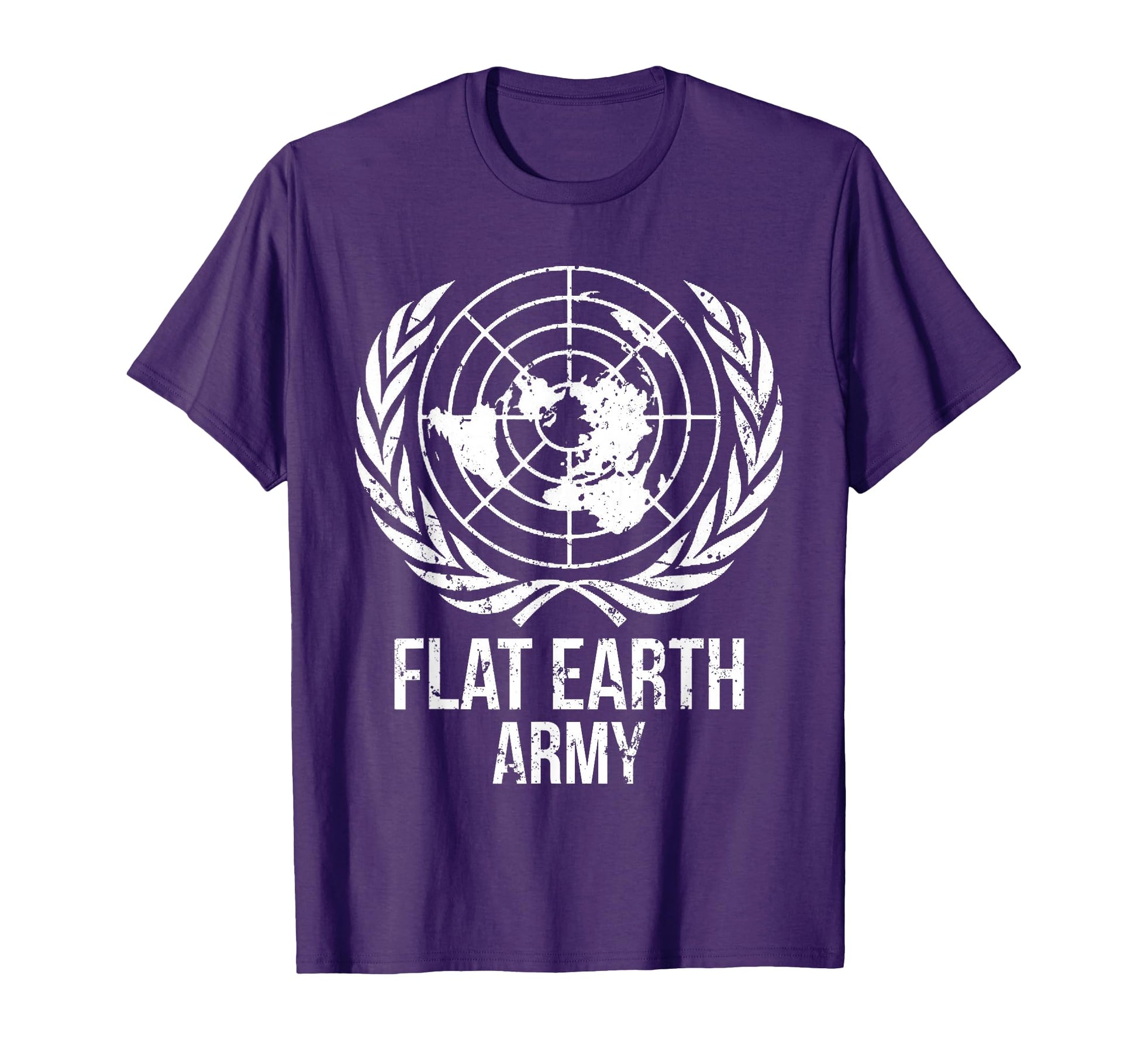 Flat Earth Army Planet Map Society T-Shirt - Casual Everyday Wear Unisex - T-Shirt, Sweatshirt, Hoodie
