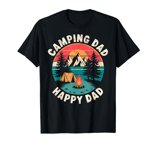 Camping Dad Tent Adventure Campfire T-Shirt - Minimalist Print Unisex - T-Shirt, Sweatshirt, Hoodie