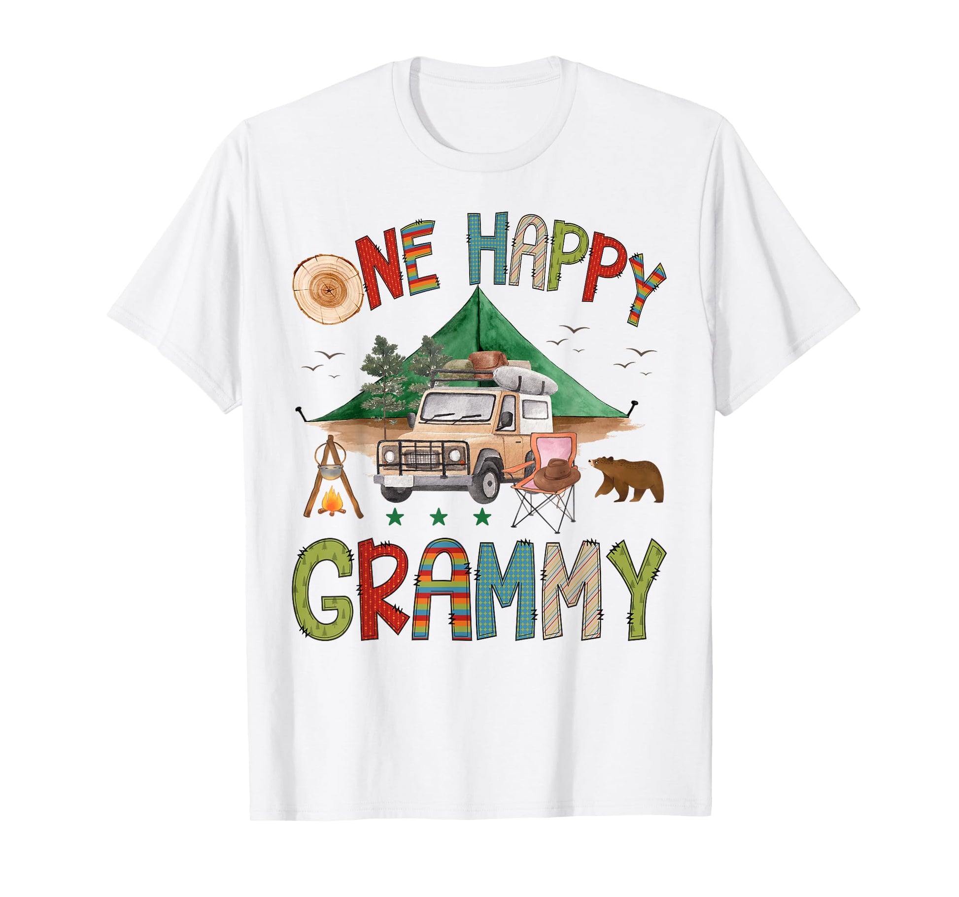 One Happy Grammy Camper 1St T-Shirt - Aesthetic Graphic for Adults - T-Shirt, Sweatshirt, Hoodie