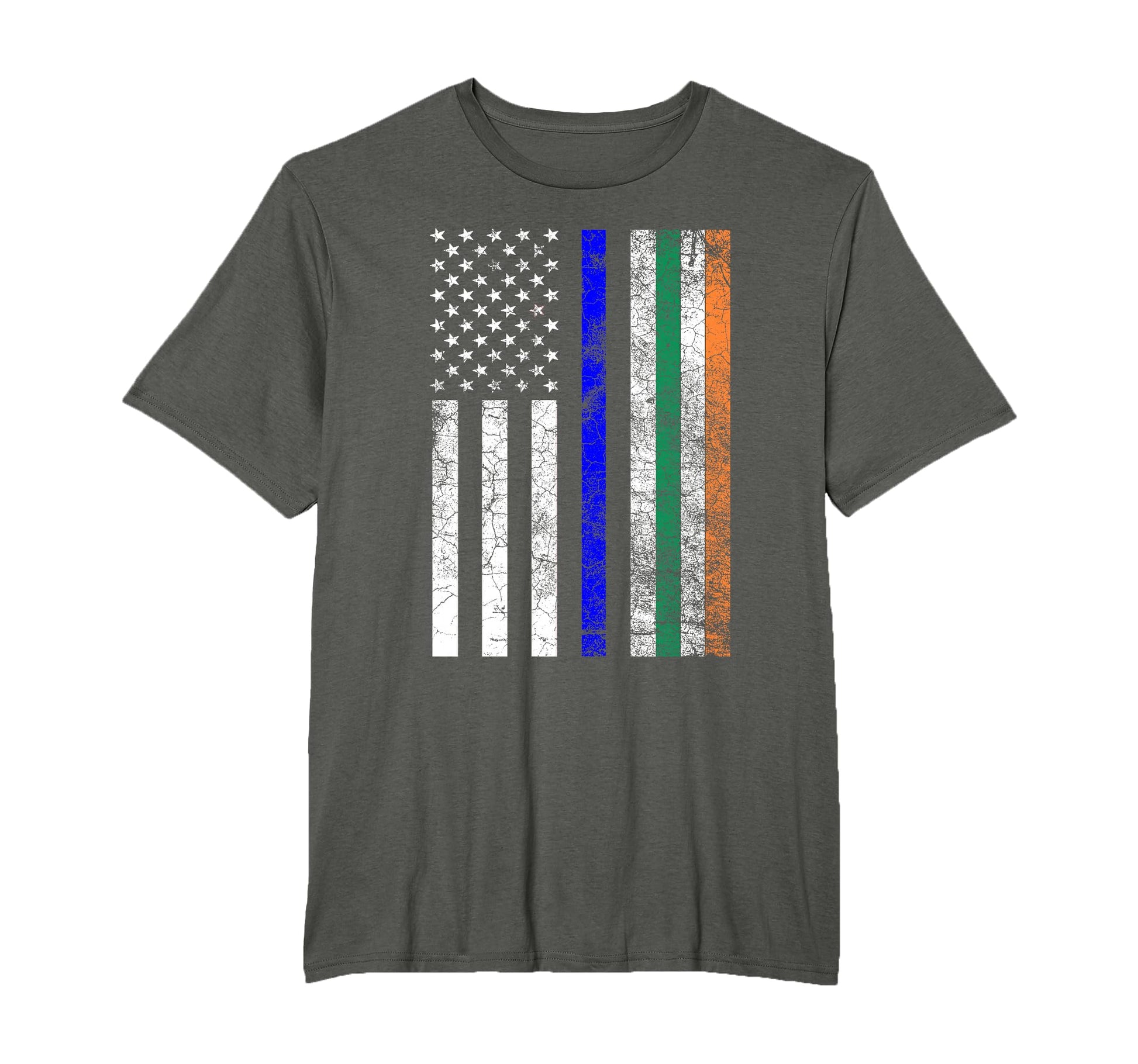 Irish American Flag Thin Blue Line T-Shirt - Unique Graphic Men Women - T-Shirt, Sweatshirt, Hoodie