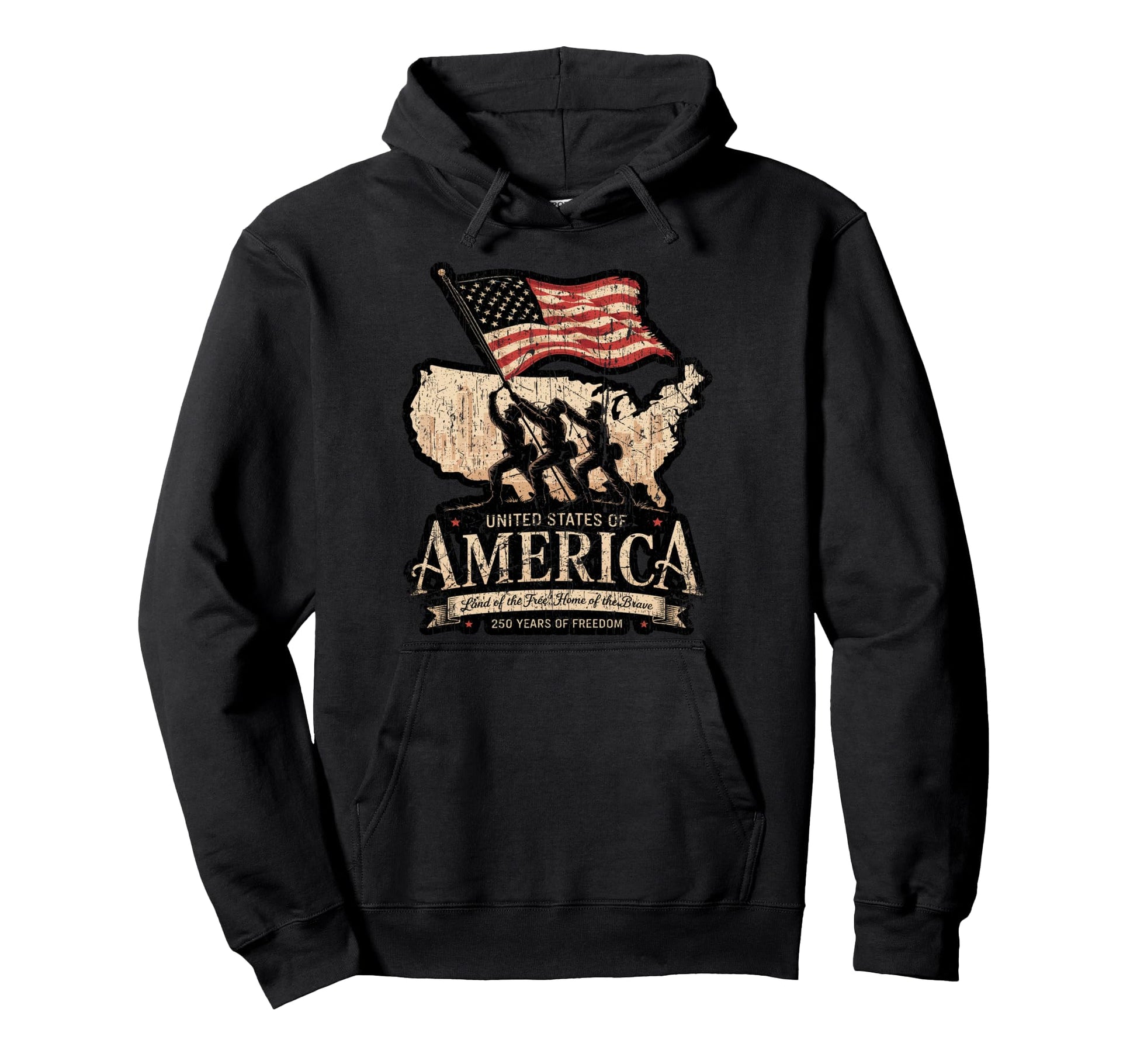 250 Year American Anniversary Usa Flag Hoodie - Unique Graphic Men Women - T-Shirt, Sweatshirt, Hoodie