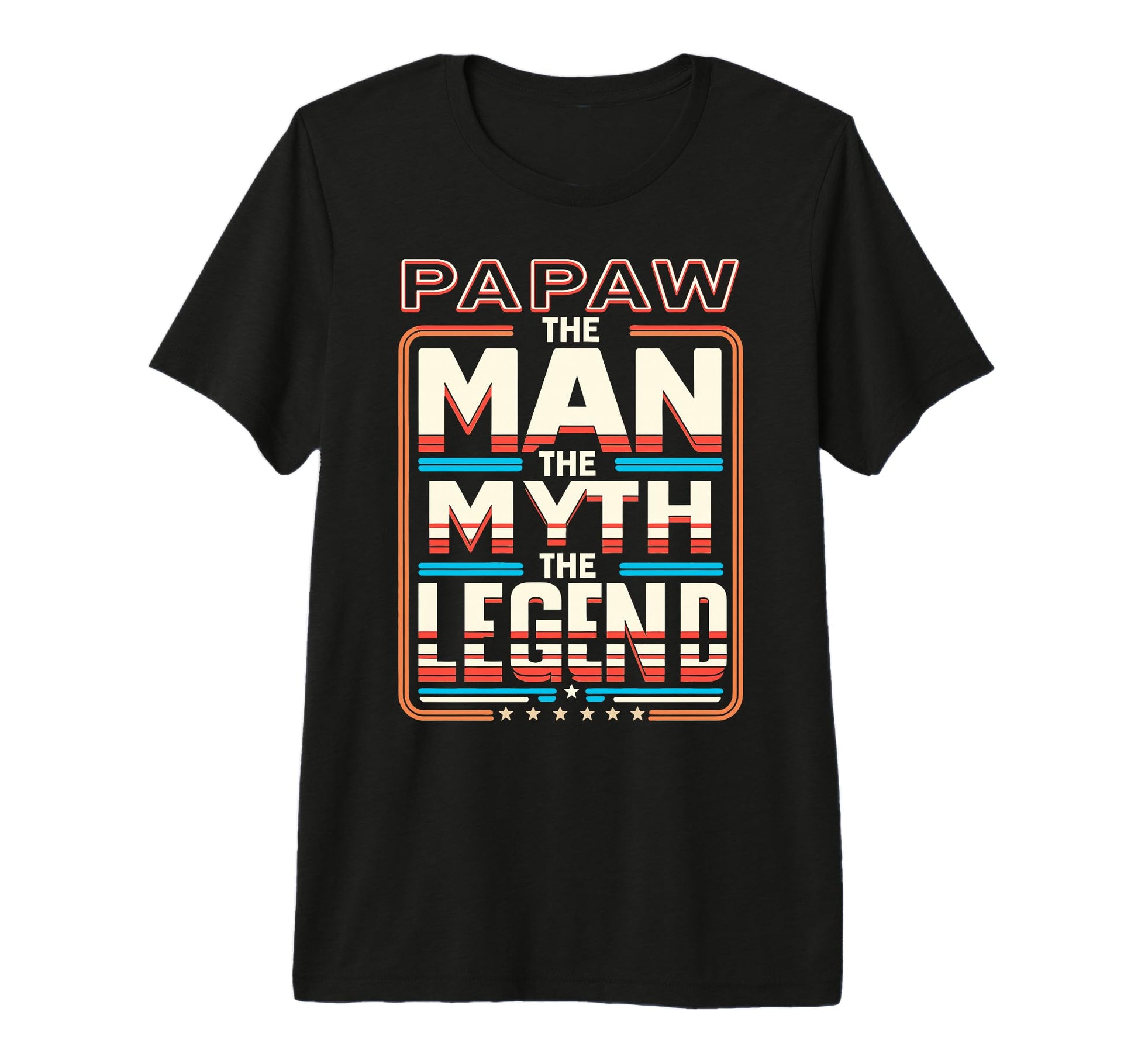 Mens Papaw Myth Legend Dad Grandpa Tri T-Shirt - Unique Graphic Men Women - T-Shirt, Sweatshirt, Hoodie