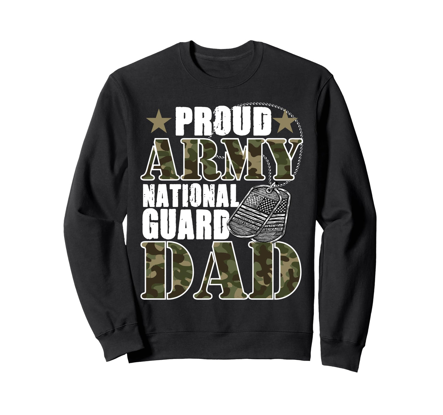 Proud Army National Guard Dad Camo Sweatshirt - Minimalist Print Unisex - T-Shirt, Sweatshirt, Hoodie