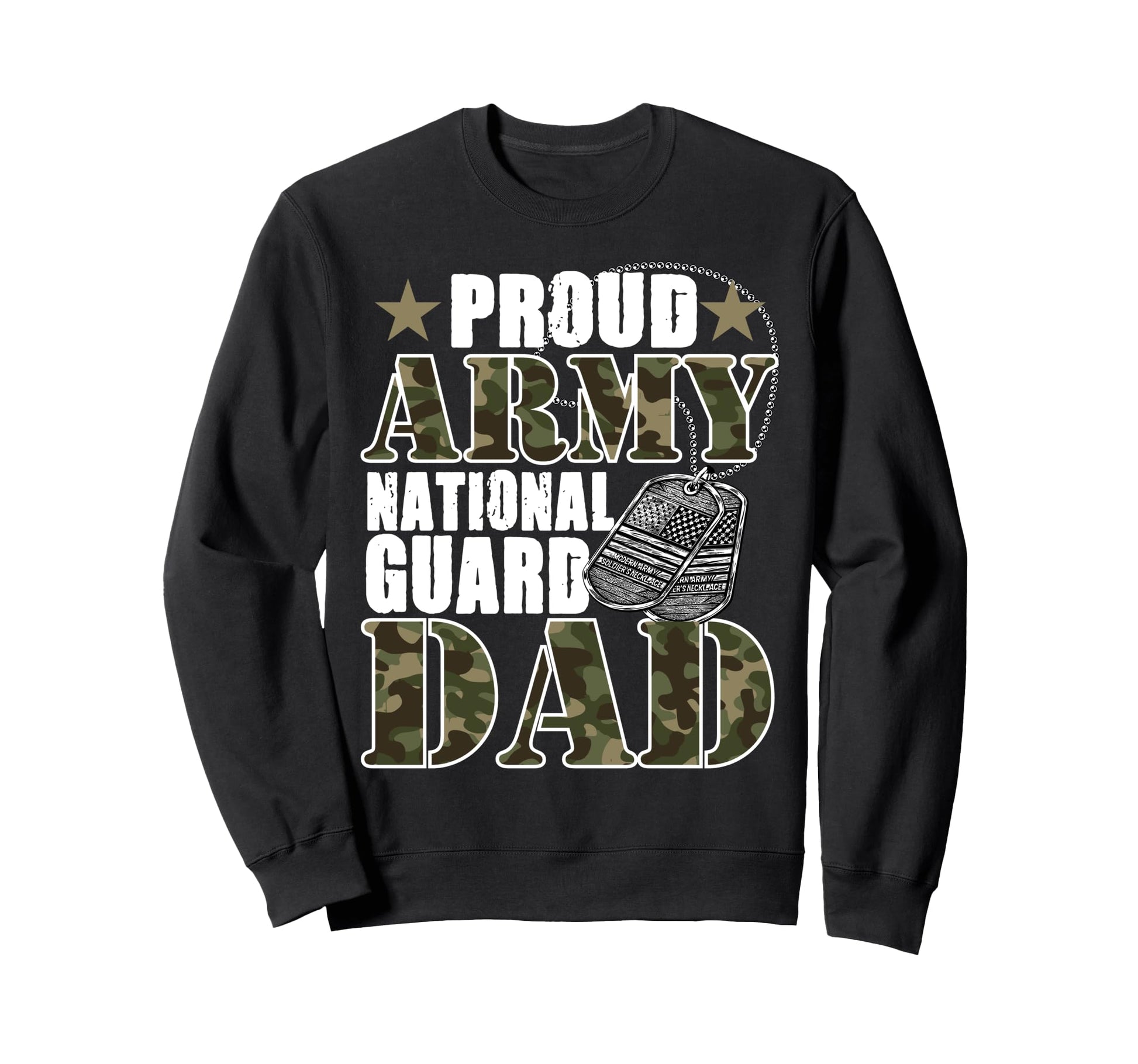 Proud Army National Guard Dad Camo Sweatshirt - Minimalist Print Unisex - T-Shirt, Sweatshirt, Hoodie