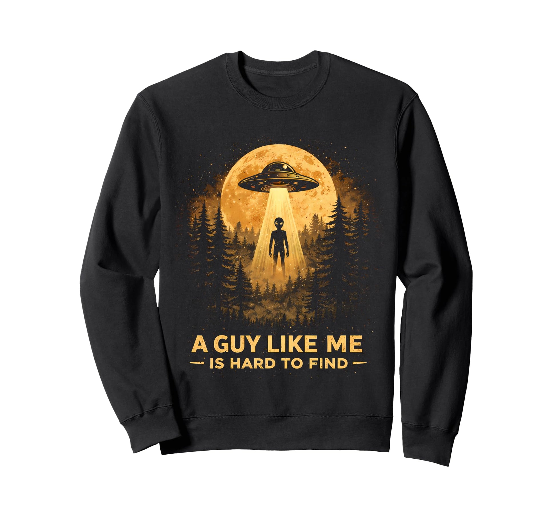 Funny Alien Sunset Forest Sci Fi Sweatshirt - Minimalist Print Unisex - T-Shirt, Sweatshirt, Hoodie