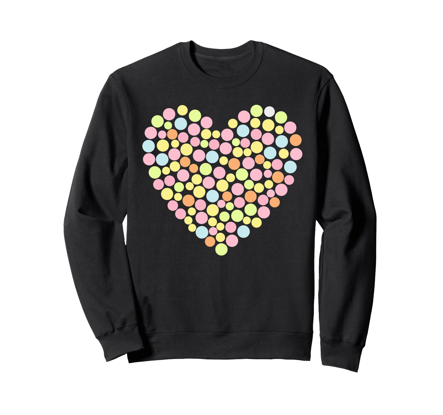 Colorful Heart Novelty Polka Dot Tops Sweatshirt - Custom Art Print Unisex - T-Shirt, Sweatshirt, Hoodie