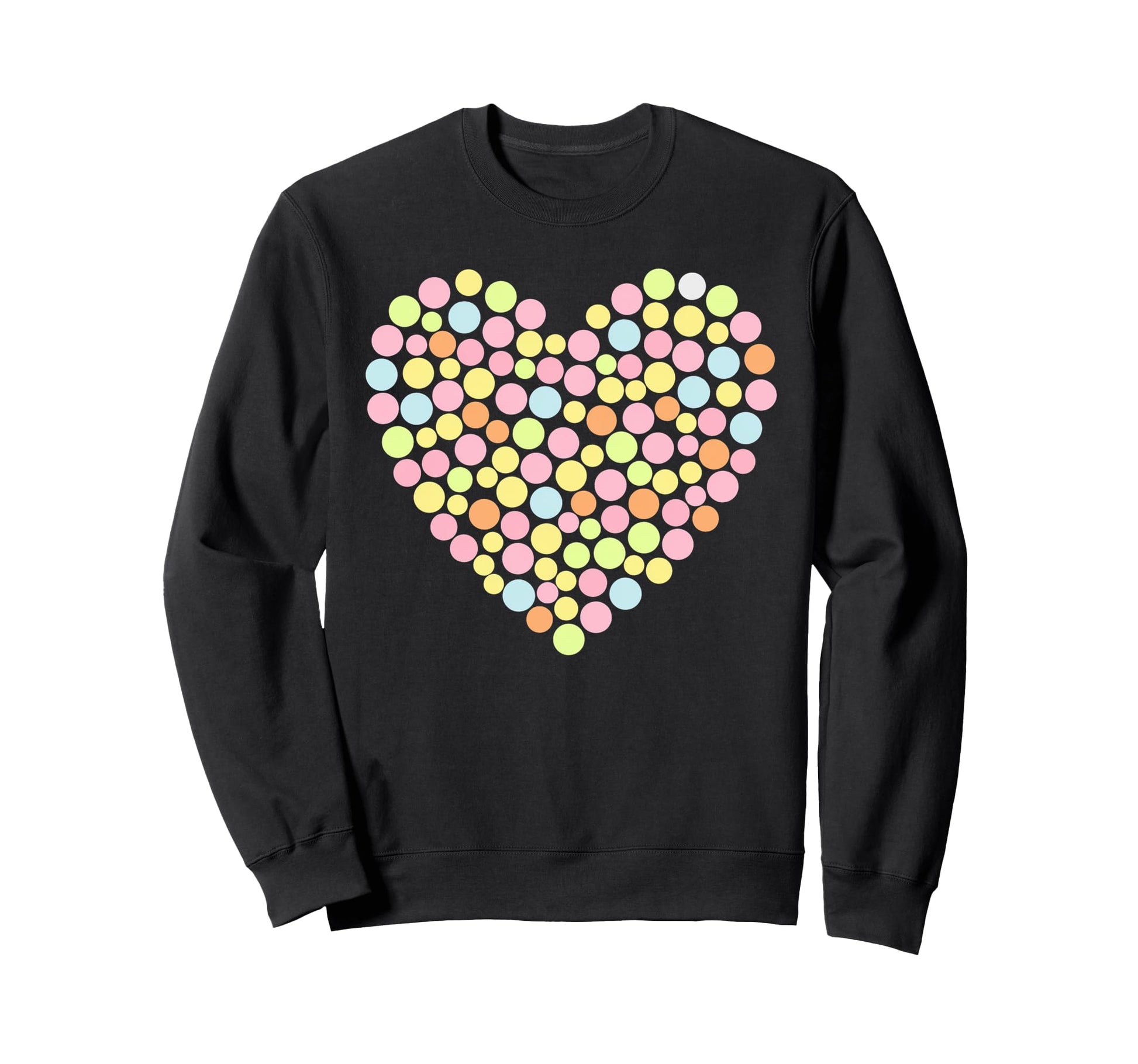 Colorful Heart Novelty Polka Dot Tops Sweatshirt - Custom Art Print Unisex - T-Shirt, Sweatshirt, Hoodie