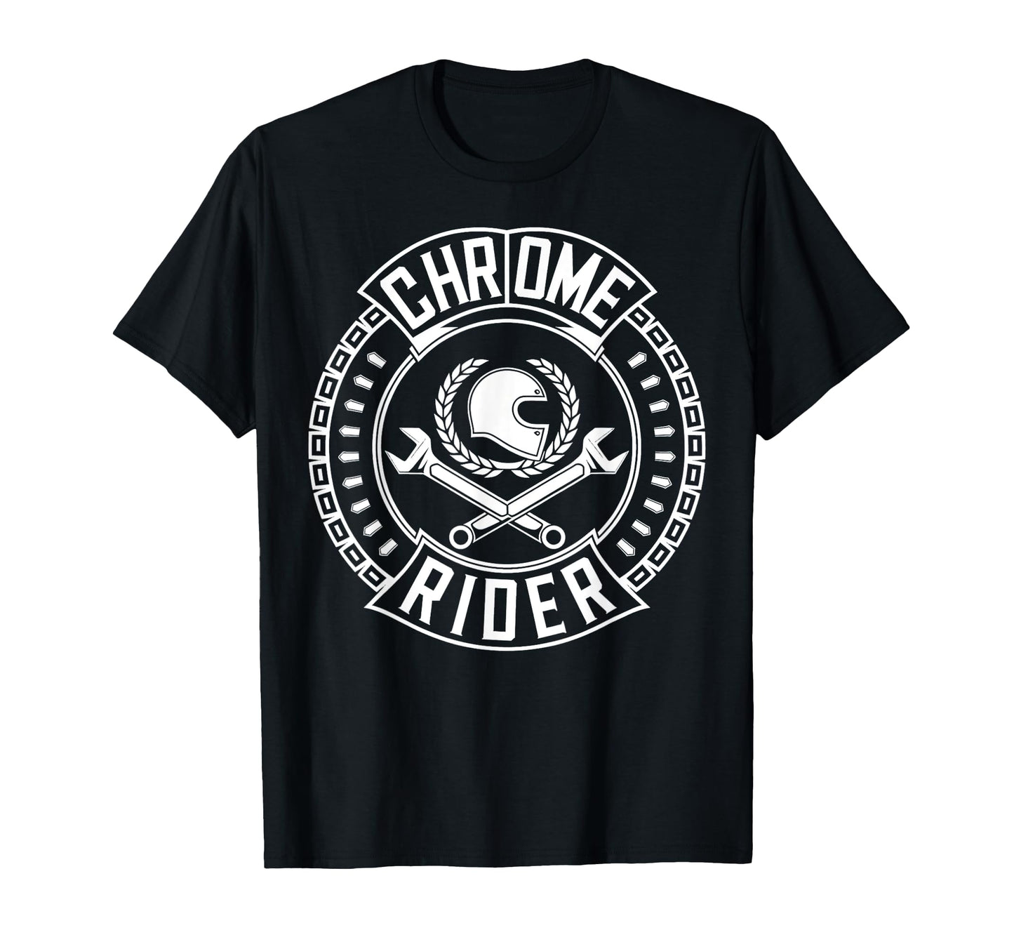 Chrome Rider Motorcycle Skull Grandpa T-Shirt - Unique Graphic for Adults - T-Shirt, Sweatshirt, Hoodie