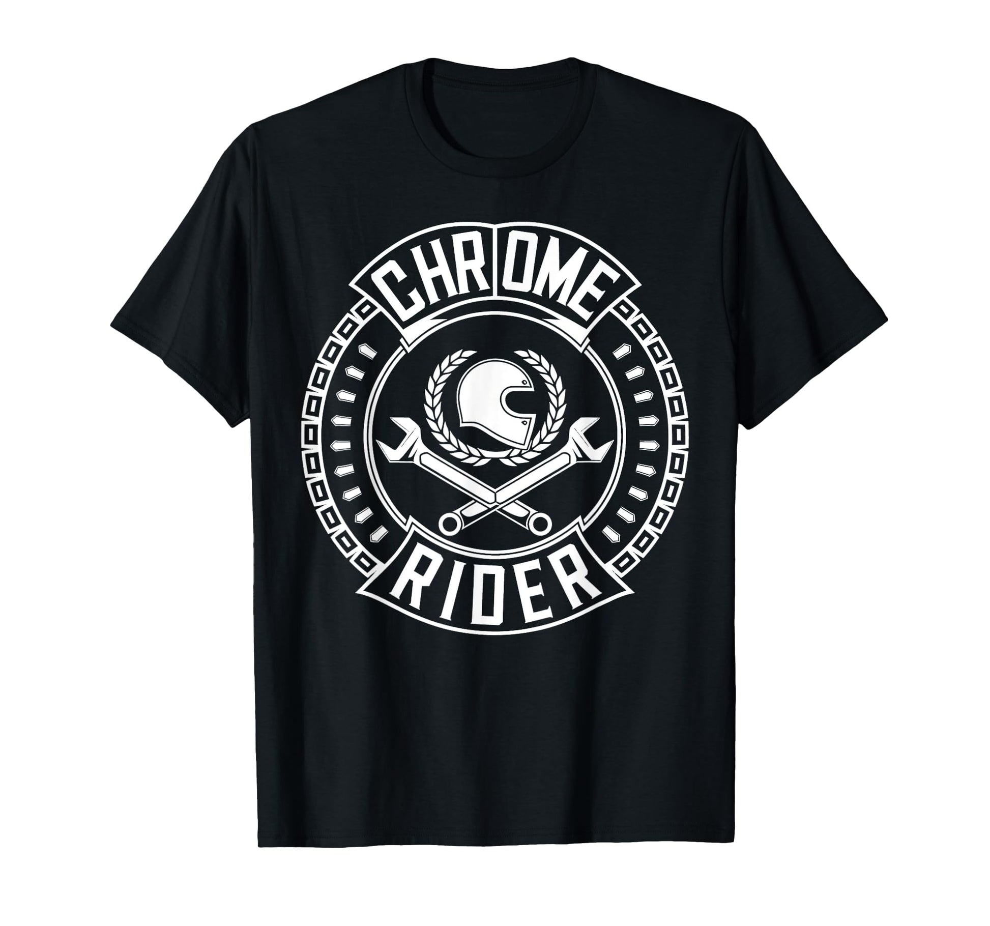 Chrome Rider Motorcycle Skull Grandpa T-Shirt - Unique Graphic for Adults - T-Shirt, Sweatshirt, Hoodie