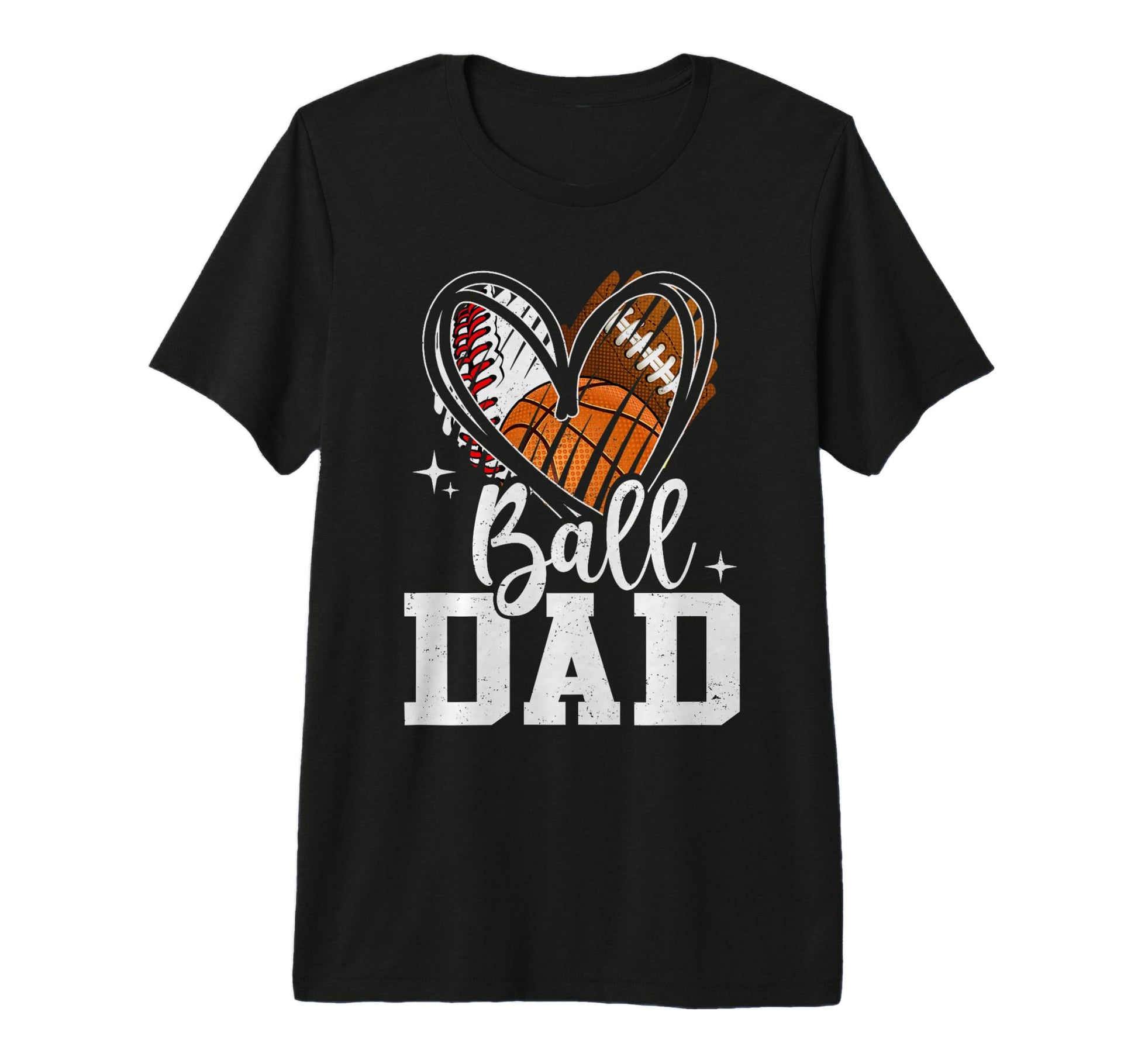 Ball Dad Baseball Football T-Shirt - Casual Everyday Wear for Adults - T-Shirt, Sweatshirt, Hoodie