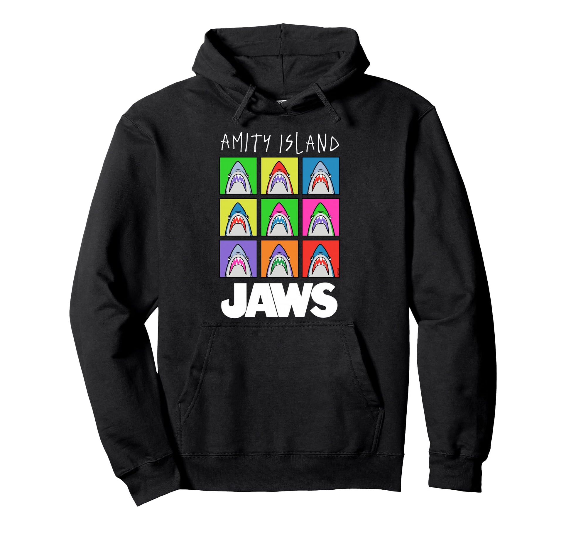 Jaws Amity Island Pop Art Sharks Hoodie - Unique Graphic for Adults - T-Shirt, Sweatshirt, Hoodie