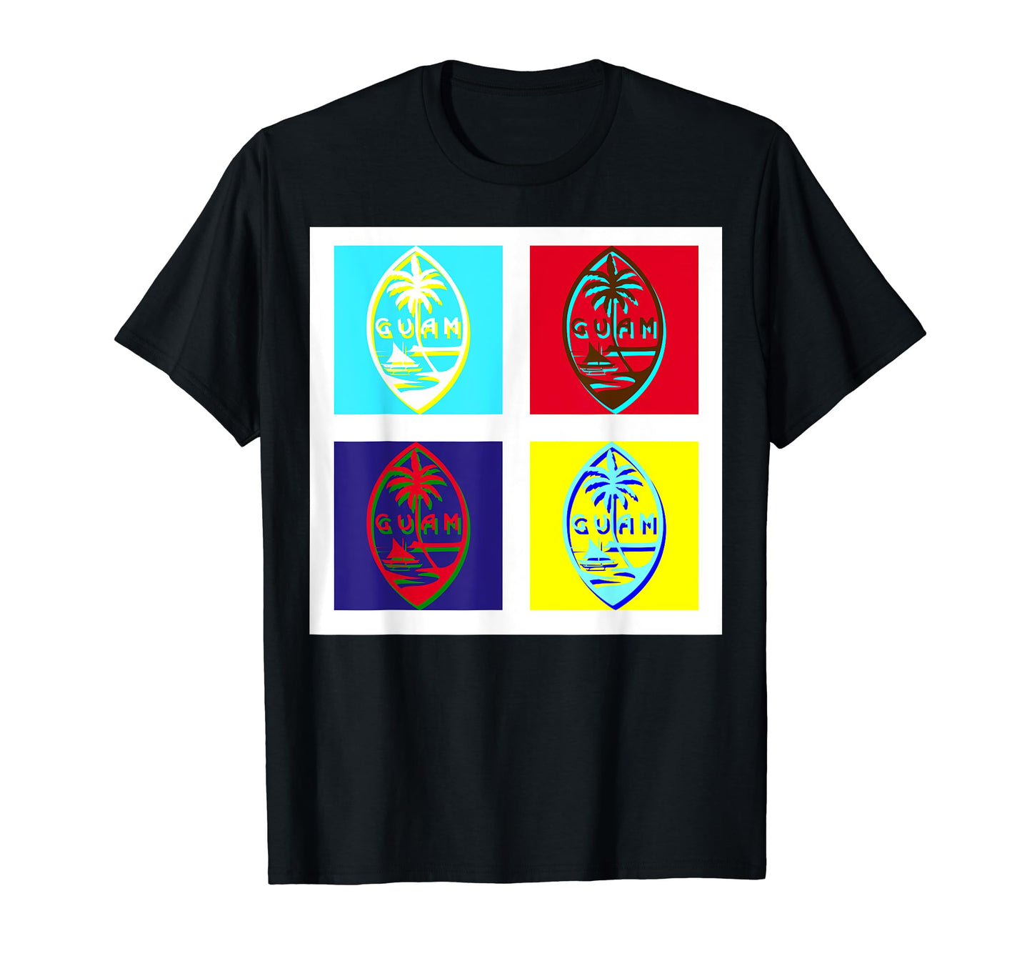 671 Guam Usa Seal Pop Art Guamanian T-Shirt - Novelty Apparel Men Women - T-Shirt, Sweatshirt, Hoodie