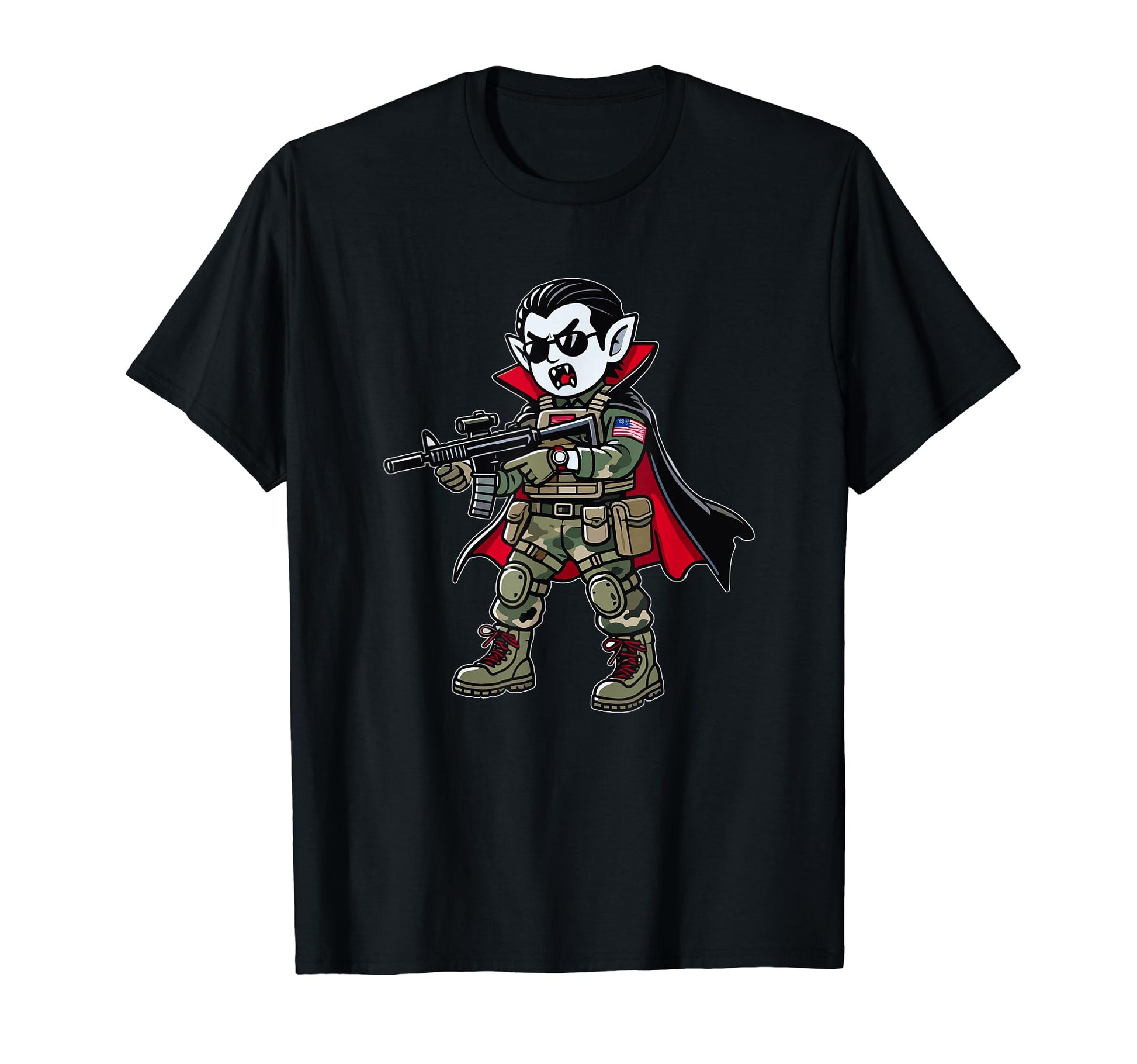 Dad Halloween Tactical Vampire Veteran T-Shirt - Novelty Apparel Men Women - T-Shirt, Sweatshirt, Hoodie