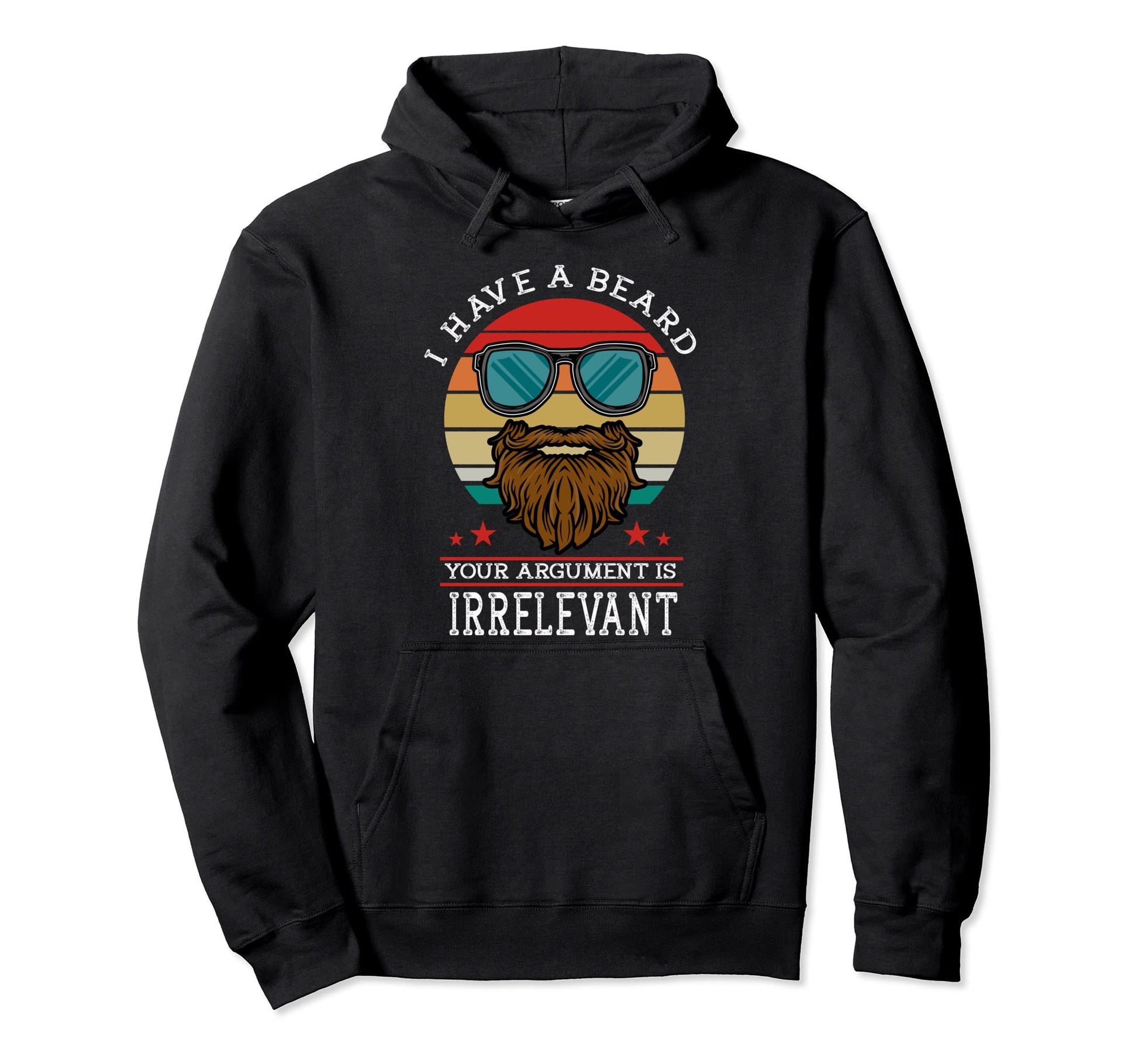 Funny Beard Gifts Rule Dad Manly Hoodie - Custom Art Print Men Women - T-Shirt, Sweatshirt, Hoodie