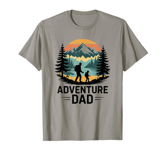 Adventure Dad Outdoor Hiking And T-Shirt - Custom Art Print Men Women - T-Shirt, Sweatshirt, Hoodie