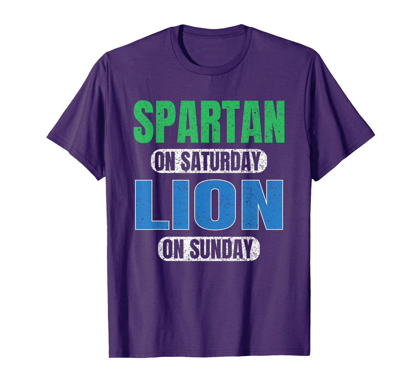 Spartan Saturday Lion Sunday Funny T-Shirt - Fun Novelty Design Unisex - T-Shirt, Sweatshirt, Hoodie