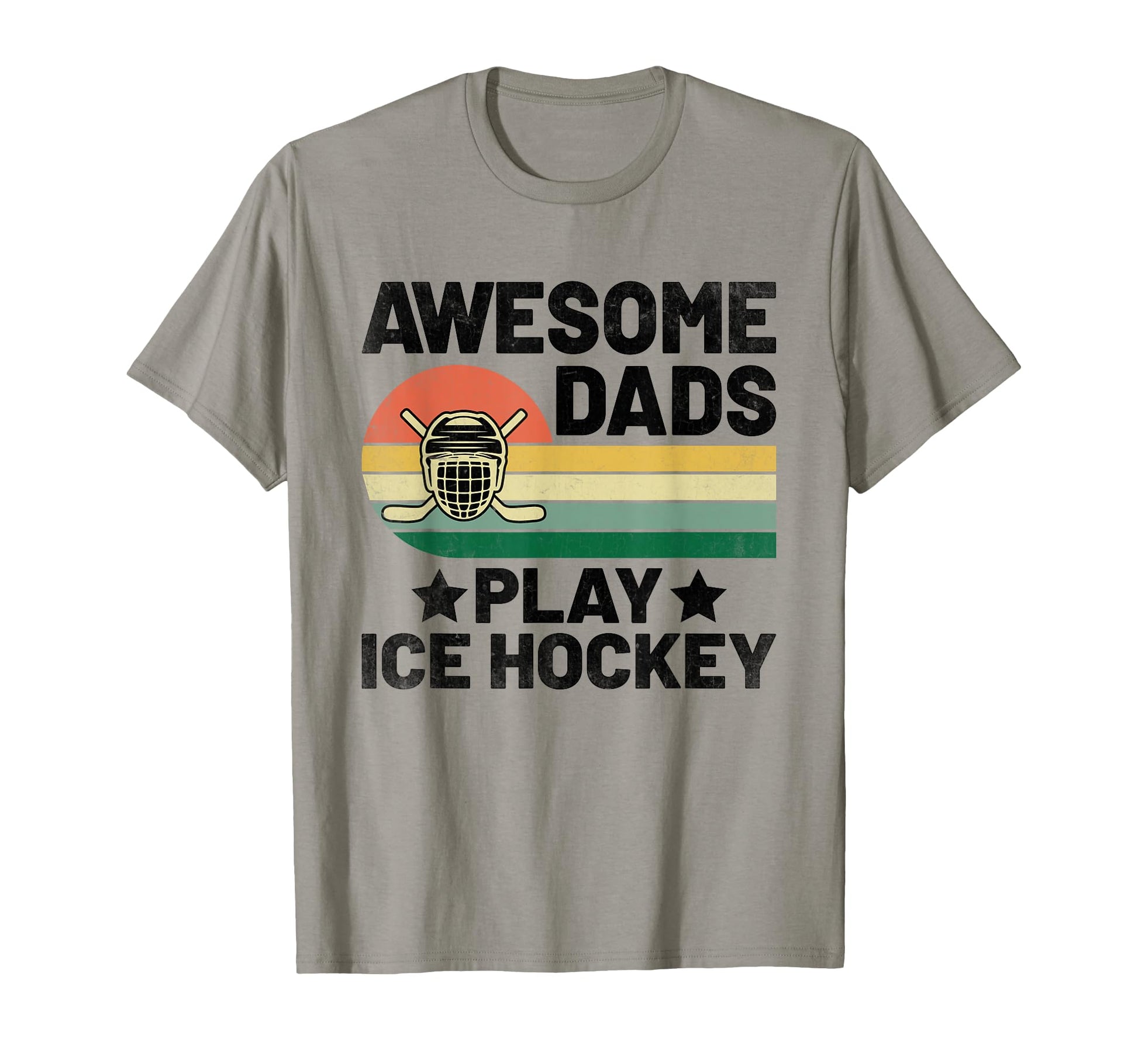 Awesome Dads Play Ice Hockey Player T-Shirt - Custom Art Print Unisex - T-Shirt, Sweatshirt, Hoodie