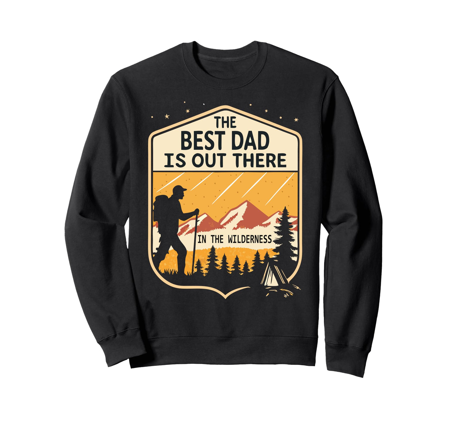 Hiking Papa Fathers Day Best Dad Sweatshirt - Minimalist Print Unisex - T-Shirt, Sweatshirt, Hoodie