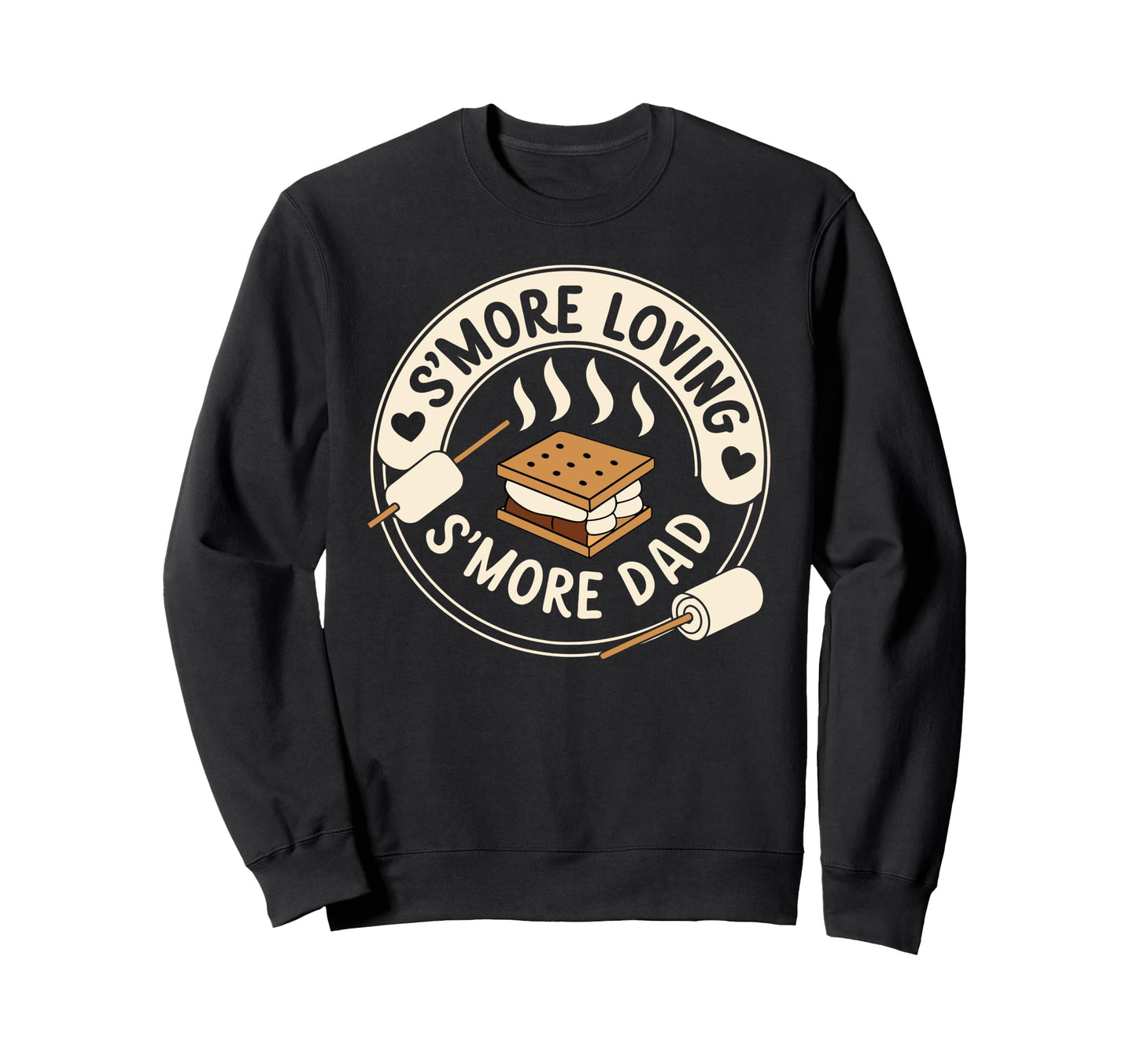Smore Dad Fathers Day Outdoorsy Dads Sweatshirt - Graphic Print Unisex - T-Shirt, Sweatshirt, Hoodie