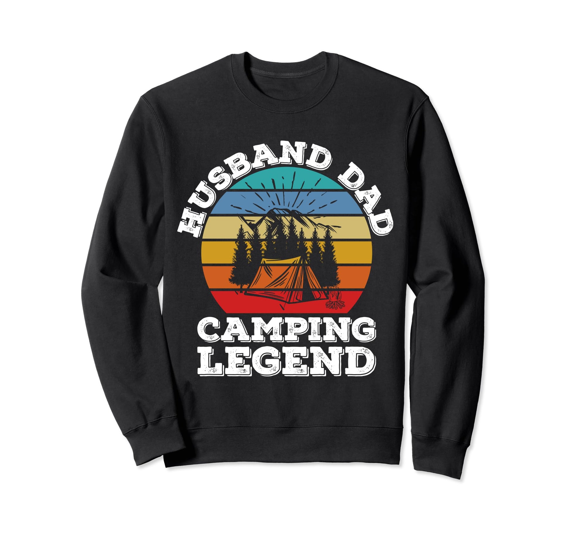 Husband Dad Camping Legend Sweatshirt - Trendy Graphic for Adults - T-Shirt, Sweatshirt, Hoodie