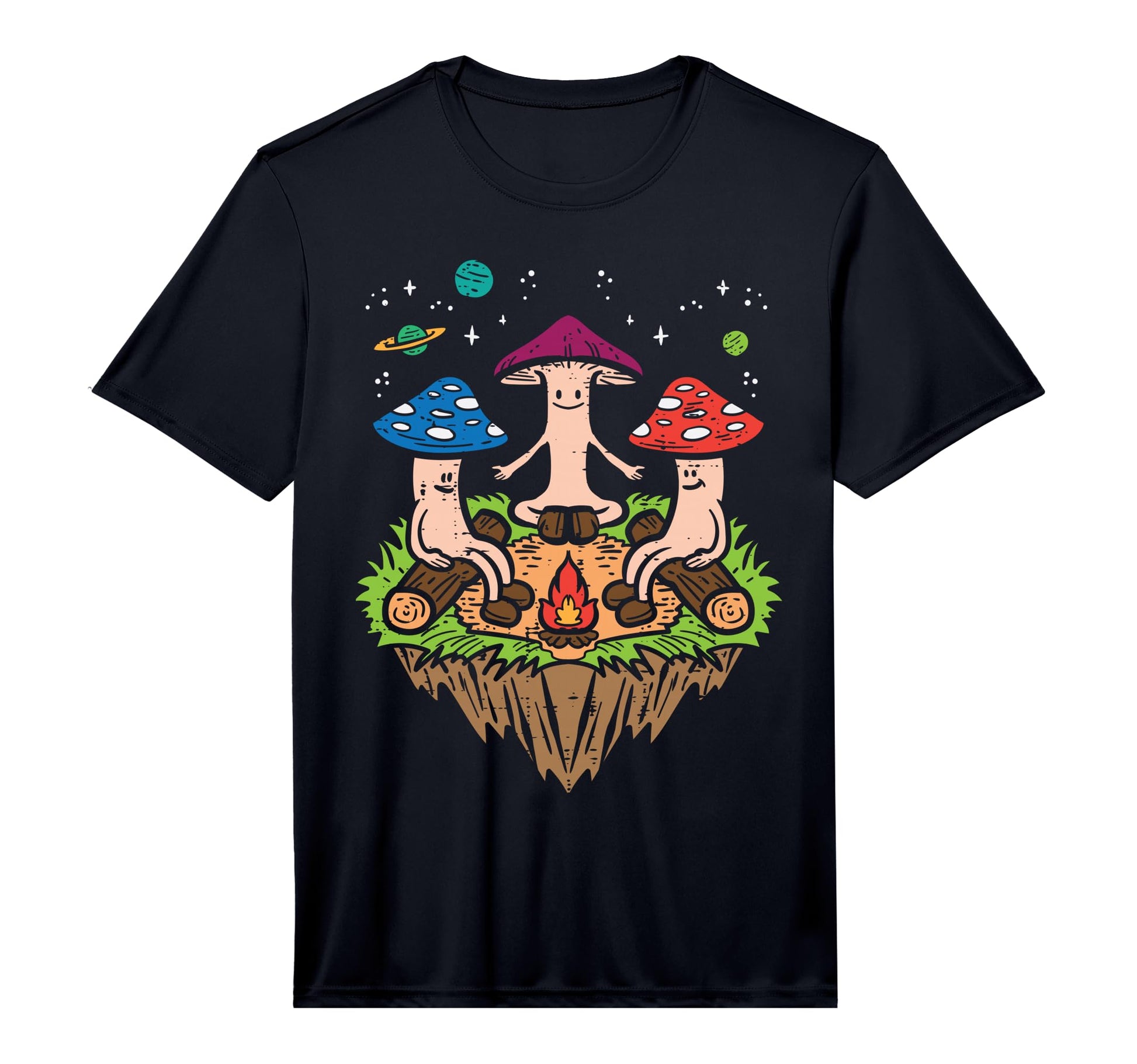 Mens Hippie Mushrooms Camping Funny T-Shirt - Streetwear Style Unisex - T-Shirt, Sweatshirt, Hoodie