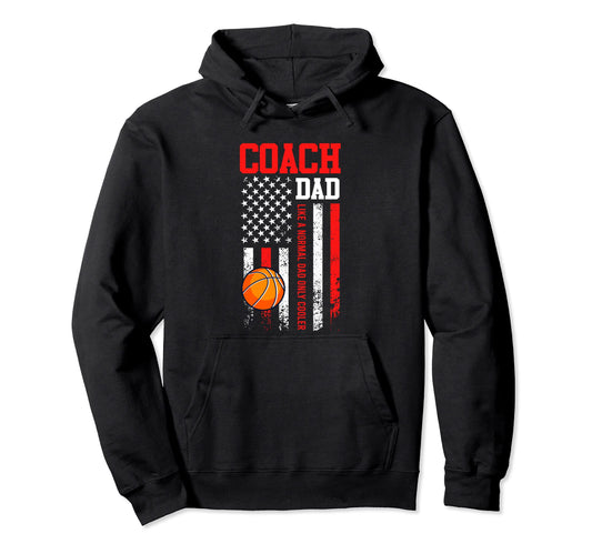 Basketball Coach Dad Basketball Usa Hoodie - Custom Art Print Men Women - T-Shirt, Sweatshirt, Hoodie