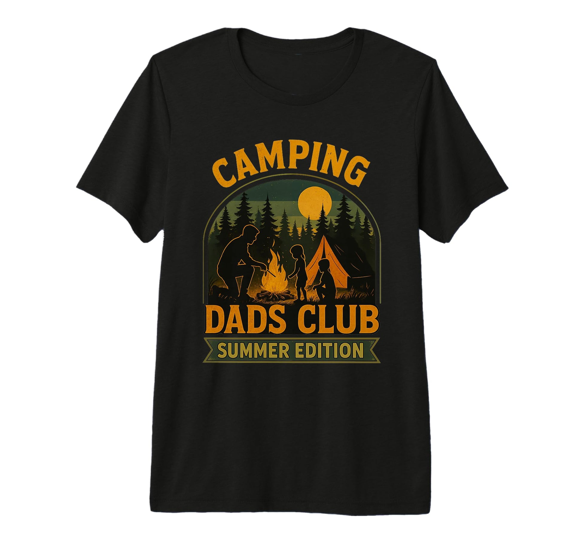 Camping Dad Summer Fire Pit Fun Outdoor T-Shirt - Trendy Graphic Unisex - T-Shirt, Sweatshirt, Hoodie