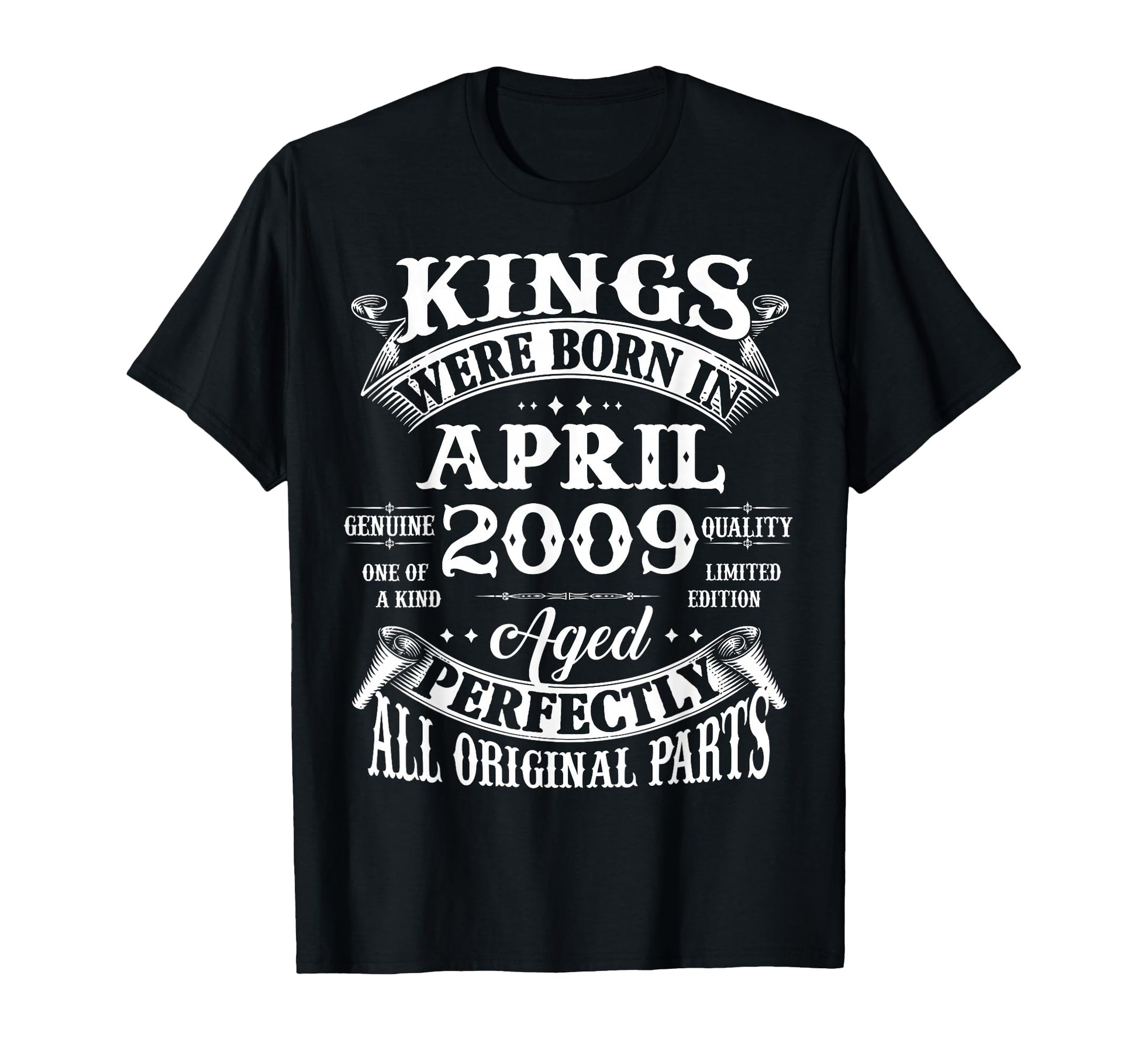 17Th Birthday Gift Kings Born April 2009 T-Shirt - Streetwear Style Unisex - T-Shirt, Sweatshirt, Hoodie