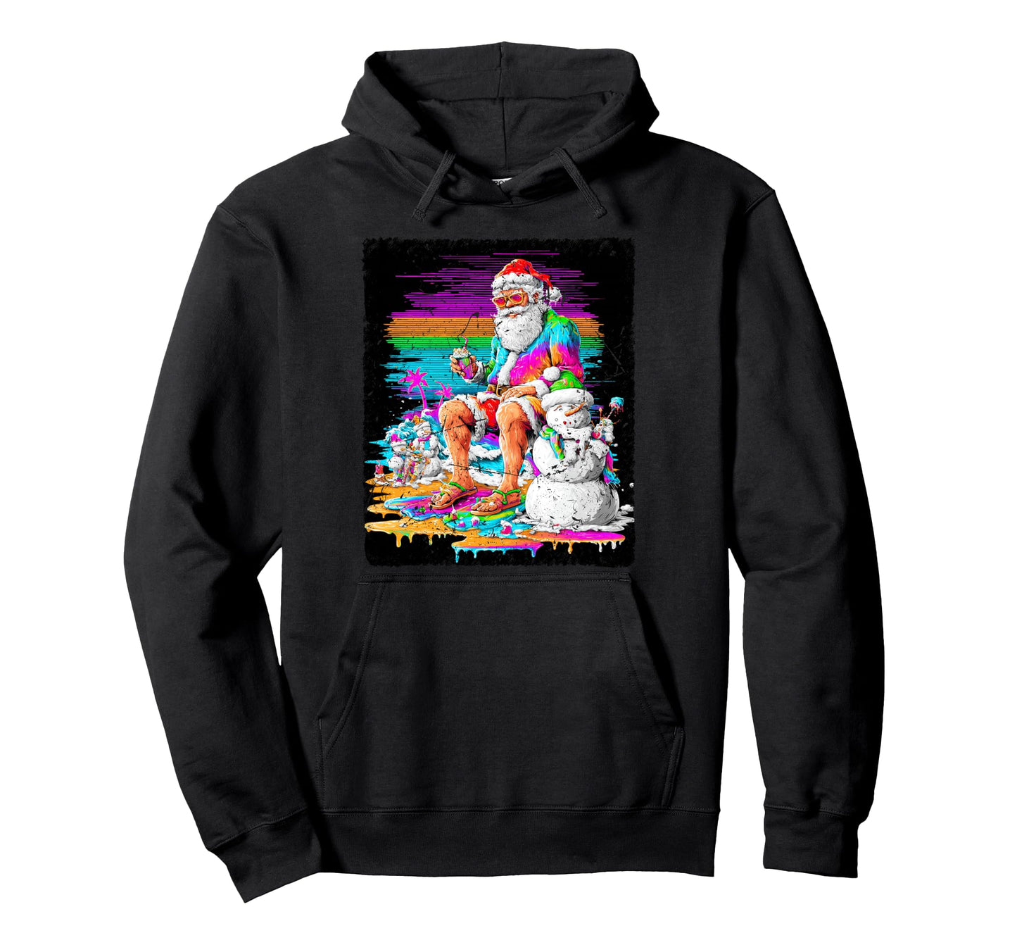 Santa Claus Pop Art Novelty Hoodie - Minimalist Print Men Women - T-Shirt, Sweatshirt, Hoodie