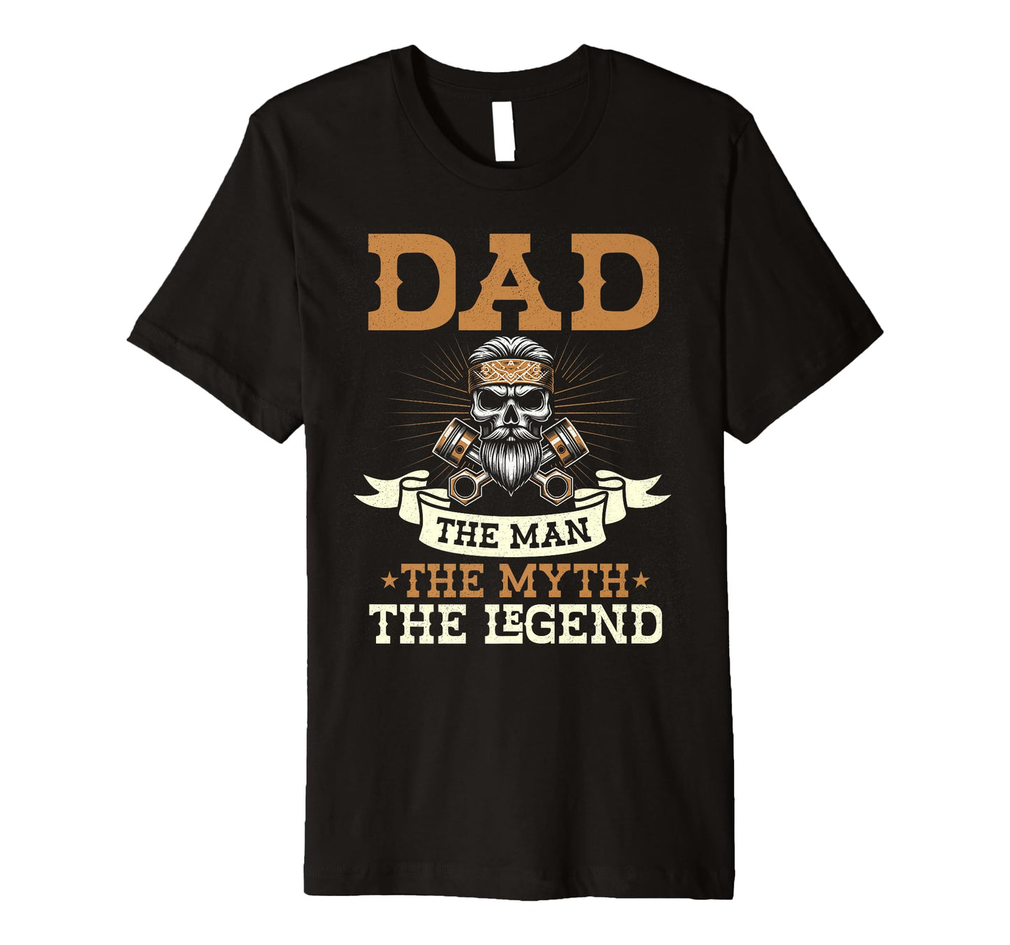 Dad Myth Legend Motorcycle Biker Dad Papa T-Shirt - Graphic Print Unisex - T-Shirt, Sweatshirt, Hoodie