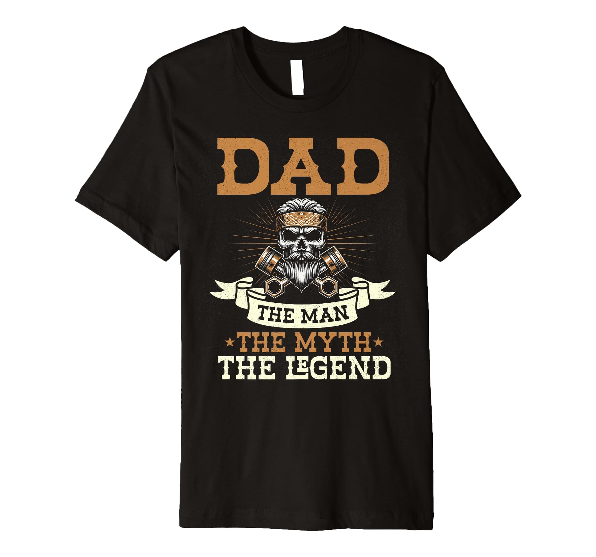 Dad Myth Legend Motorcycle Biker Dad Papa T-Shirt - Graphic Print Unisex - T-Shirt, Sweatshirt, Hoodie