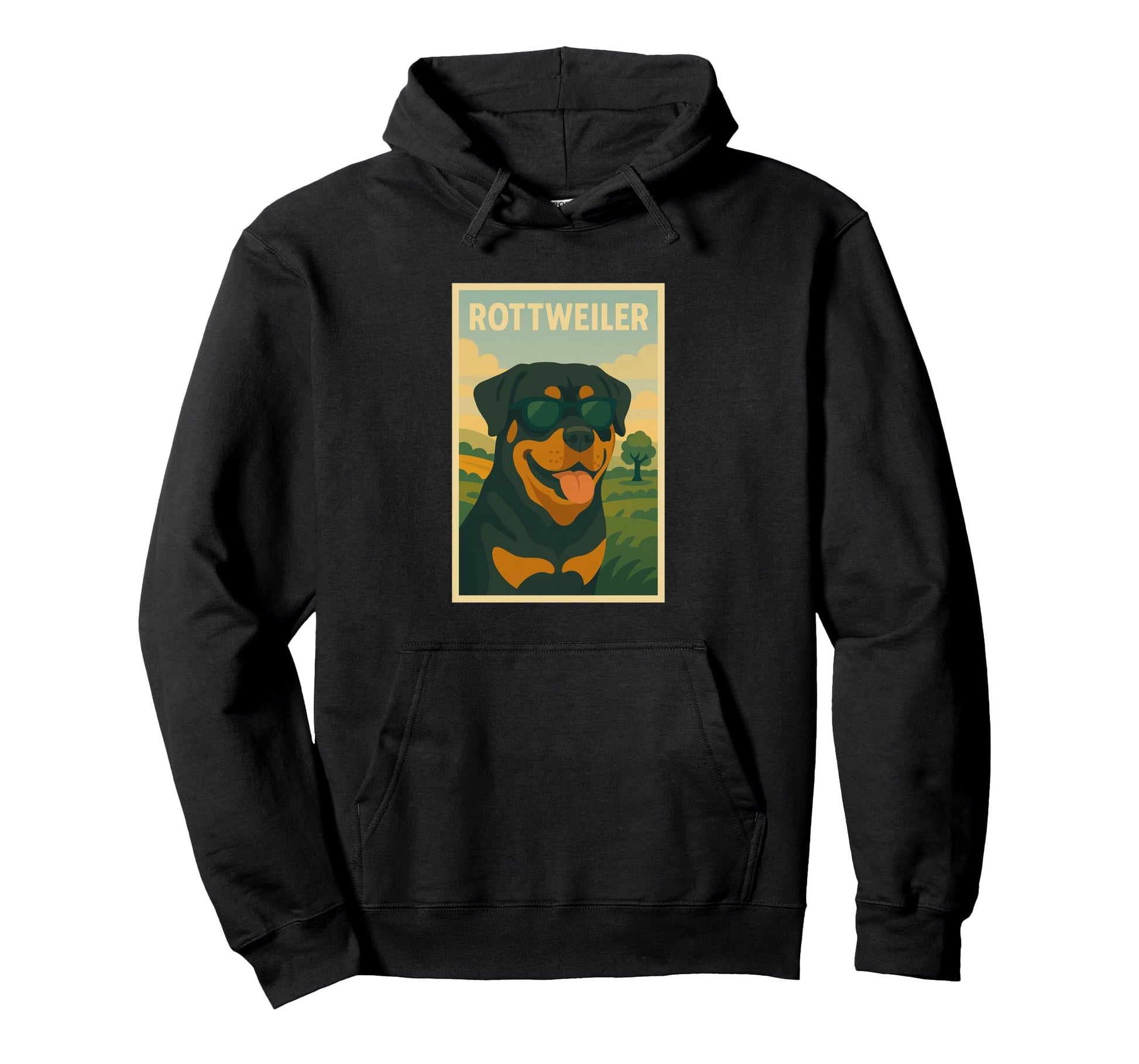 Rottweiler Art Minimalist Pop Art Hoodie - Fun Novelty Design Unisex - T-Shirt, Sweatshirt, Hoodie