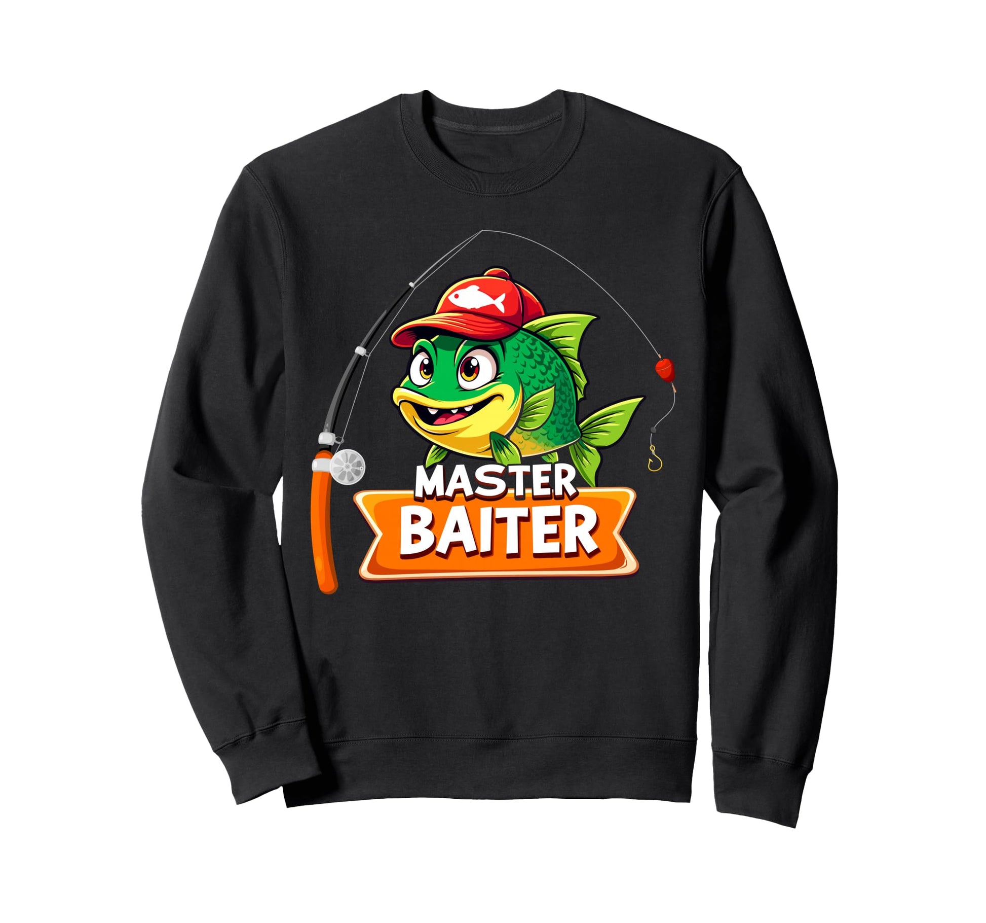 Master Baiter Meme Bass Fishing Sweatshirt - Streetwear Style for Adults - T-Shirt, Sweatshirt, Hoodie