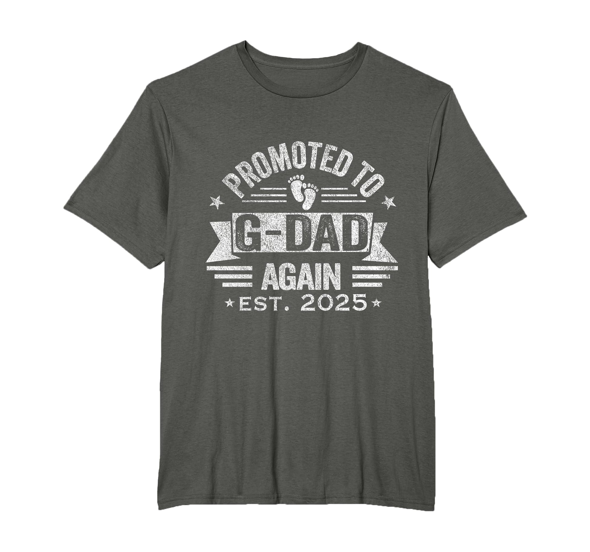Promoted To G Dad Again 2025 Grandpa T-Shirt - Minimalist Print Unisex - T-Shirt, Sweatshirt, Hoodie
