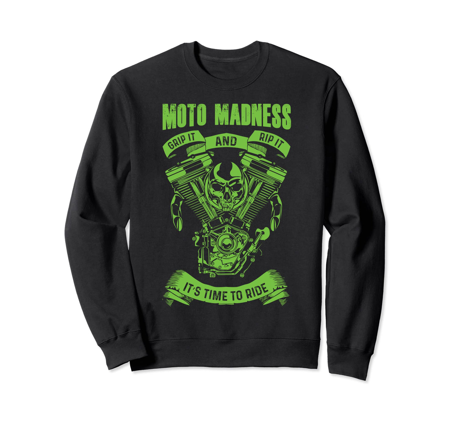Moto Madness Dad And Biker Grandpa Sweatshirt - Novelty Apparel for Adults - T-Shirt, Sweatshirt, Hoodie