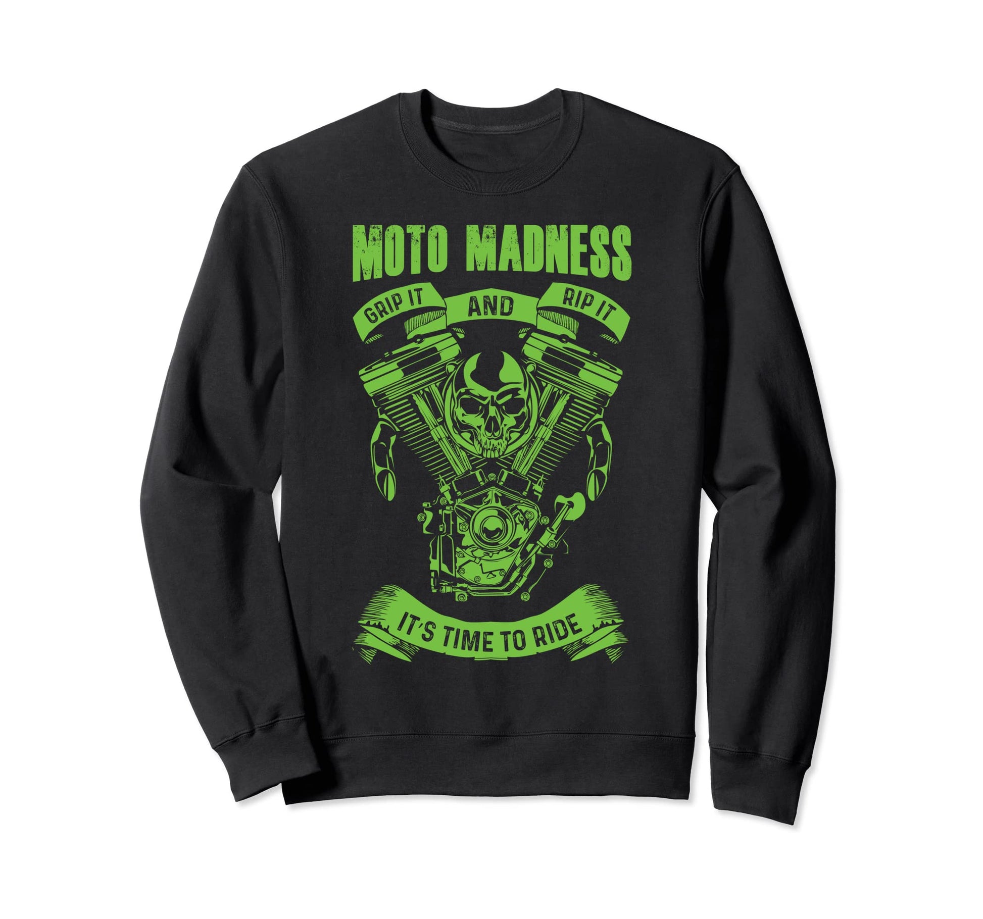 Moto Madness Dad And Biker Grandpa Sweatshirt - Novelty Apparel for Adults - T-Shirt, Sweatshirt, Hoodie