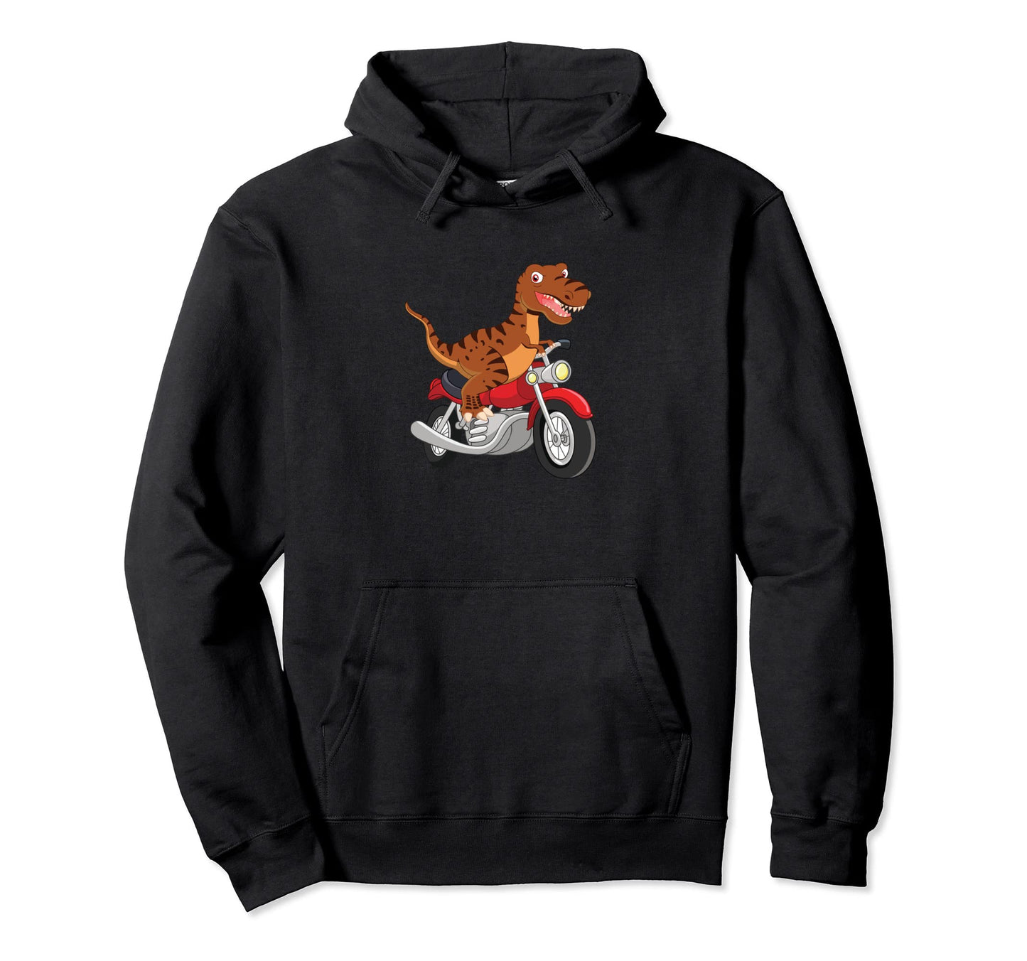 T Rex Motorbike Biker And Biker Dad Hoodie - Minimalist Print for Adults - T-Shirt, Sweatshirt, Hoodie