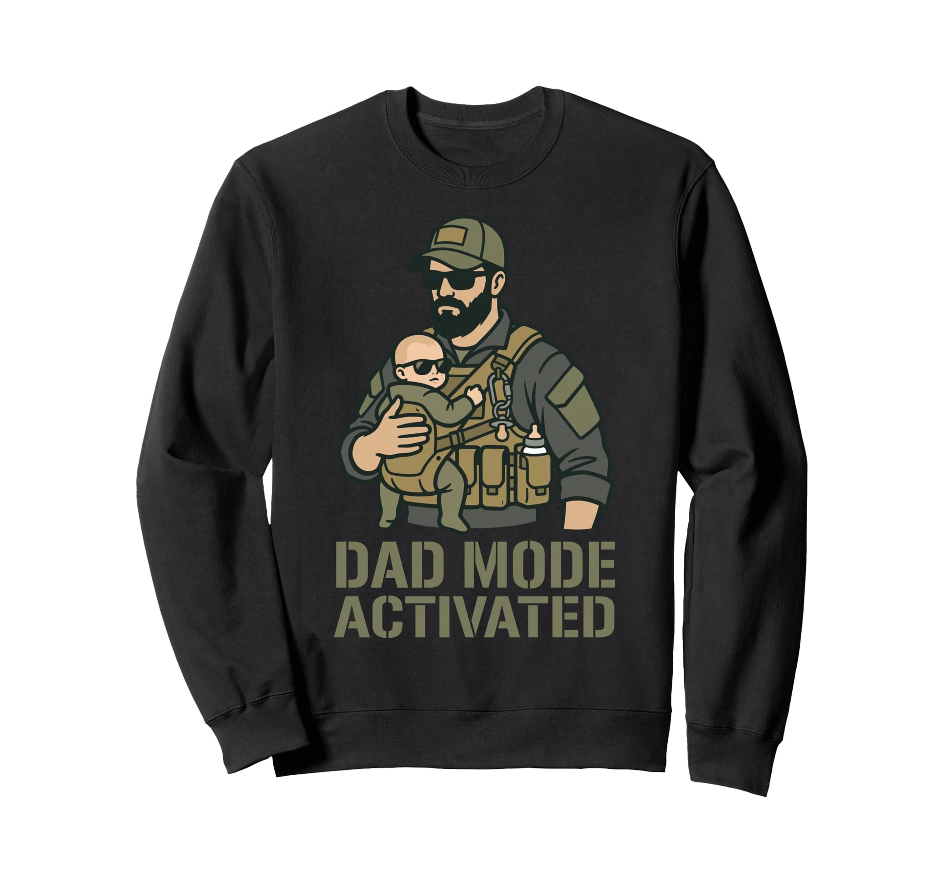 Dad Mode Activated Tactical Sweatshirt - Casual Everyday Wear Men Women - T-Shirt, Sweatshirt, Hoodie
