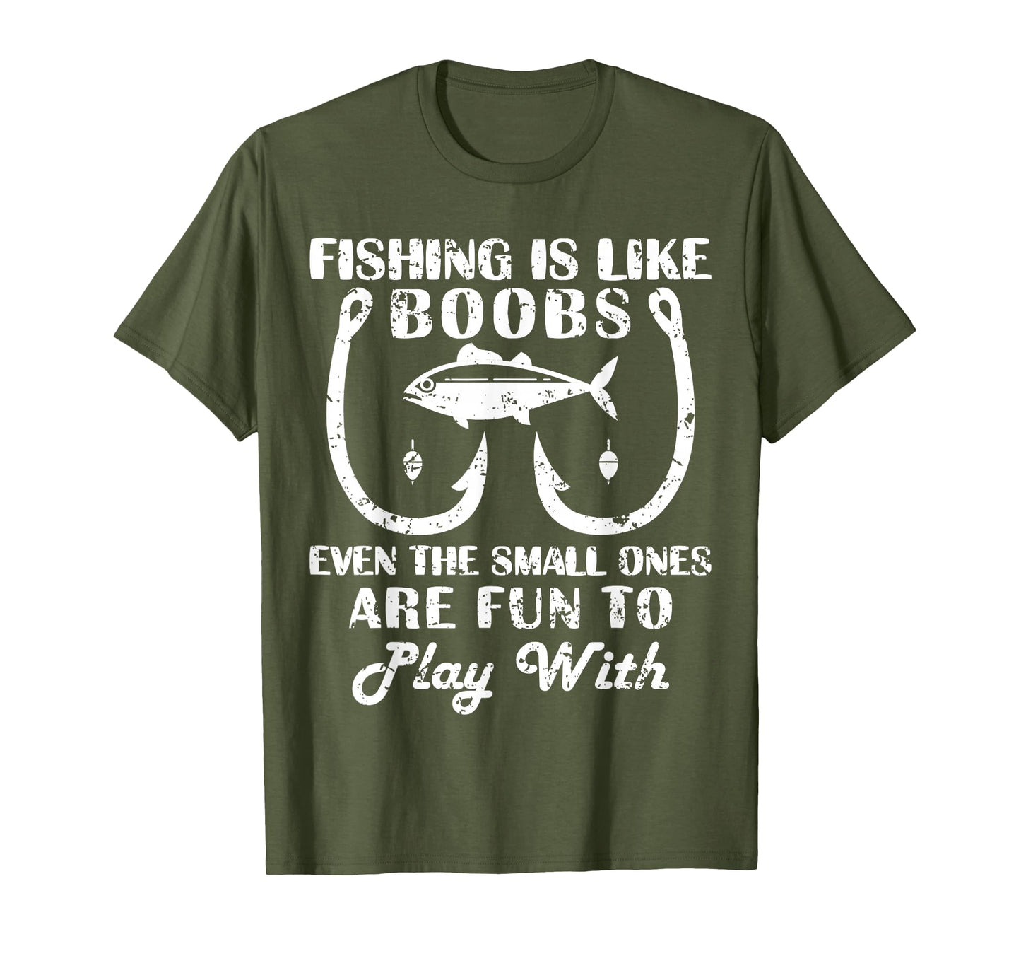 Fishing Is Like Boobs Fishing Shirts T-Shirt - Trendy Graphic for Adults - T-Shirt, Sweatshirt, Hoodie