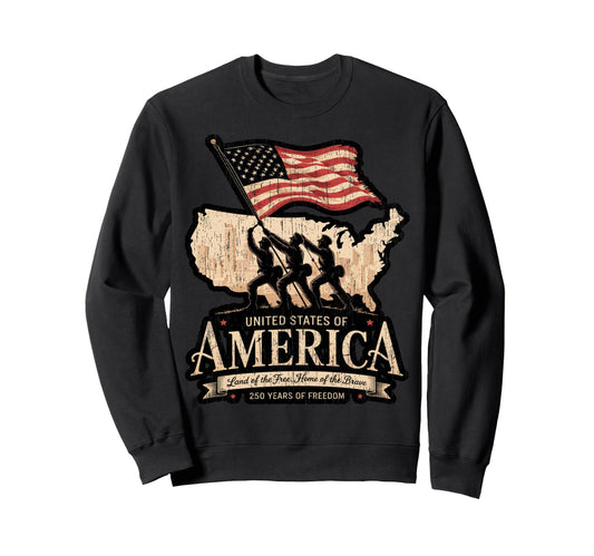250Th Anniversary America Usa Sweatshirt - Graphic Print Men Women - T-Shirt, Sweatshirt, Hoodie