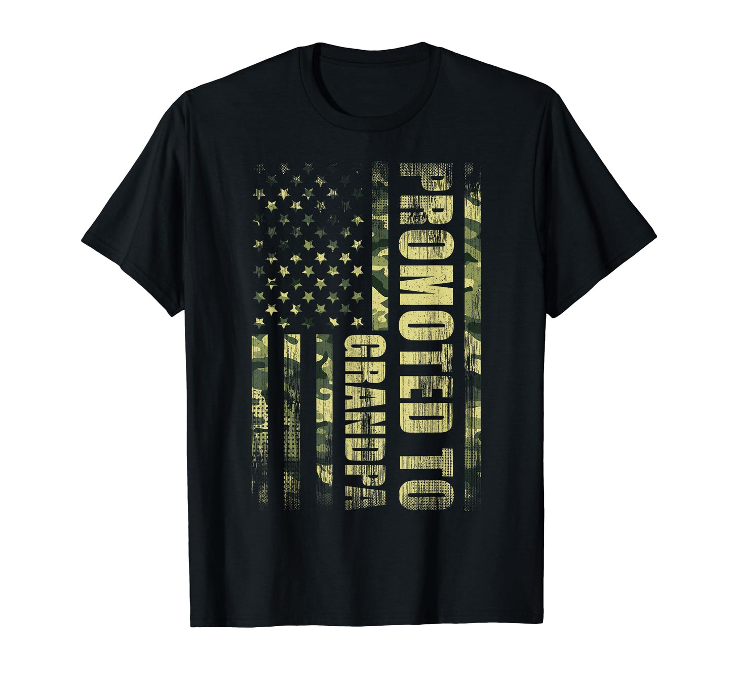 Promoted To Grandpa American Flag T-Shirt - Novelty Apparel Men Women - T-Shirt, Sweatshirt, Hoodie