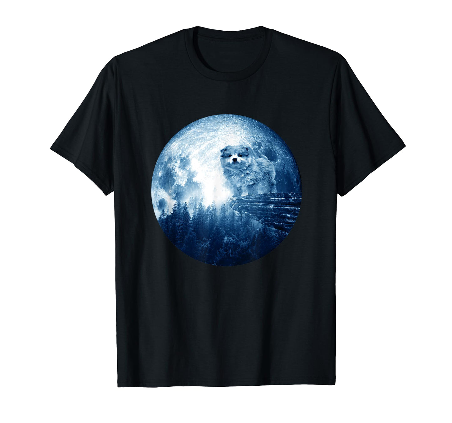 Pomapoo Dog Moon Dog Mom Dad Dog T-Shirt - Casual Everyday Wear Men Women - T-Shirt, Sweatshirt, Hoodie