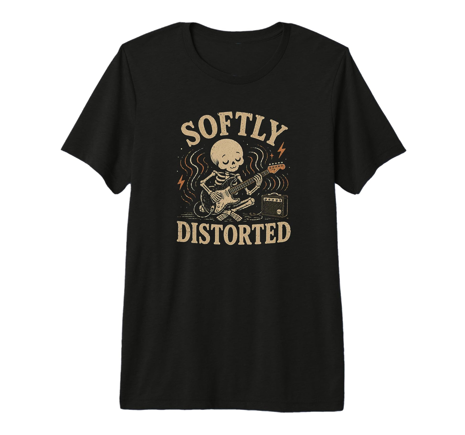 Softly Distorted Funny Guitar Player T-Shirt - Minimalist Print Unisex - T-Shirt, Sweatshirt, Hoodie