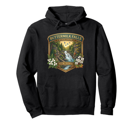 Buttermilk Falls State Park Ithaca New Hoodie - Fun Novelty Design Unisex - T-Shirt, Sweatshirt, Hoodie