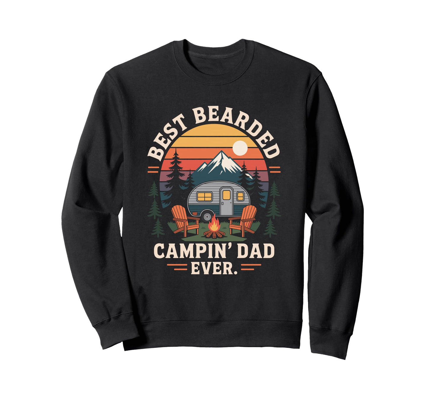 Outdoor Camp Camper Father Best Sweatshirt - Aesthetic Graphic for Adults - T-Shirt, Sweatshirt, Hoodie