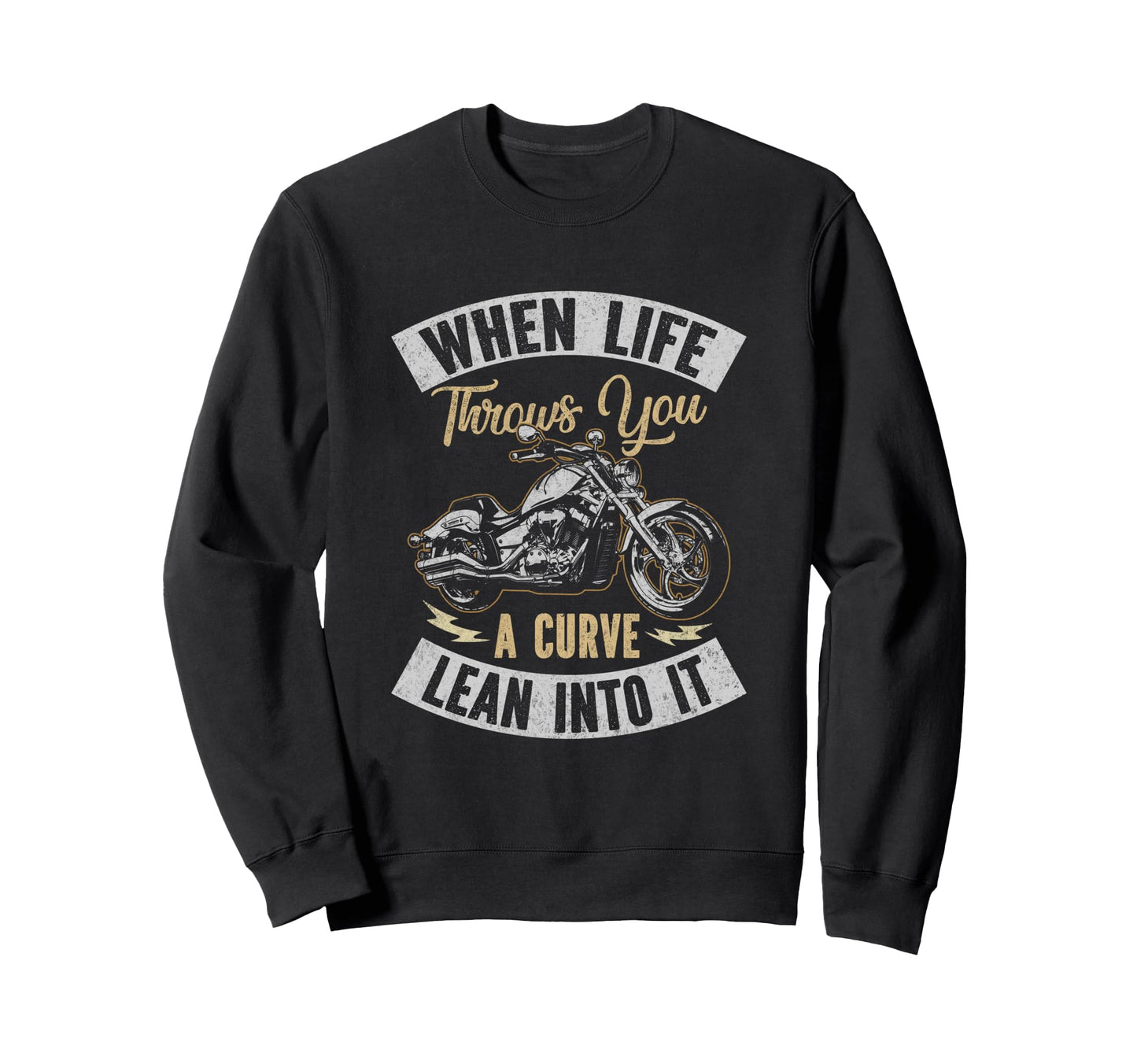 Motorcycle Biker When Life Sweatshirt - Aesthetic Graphic for Adults - T-Shirt, Sweatshirt, Hoodie