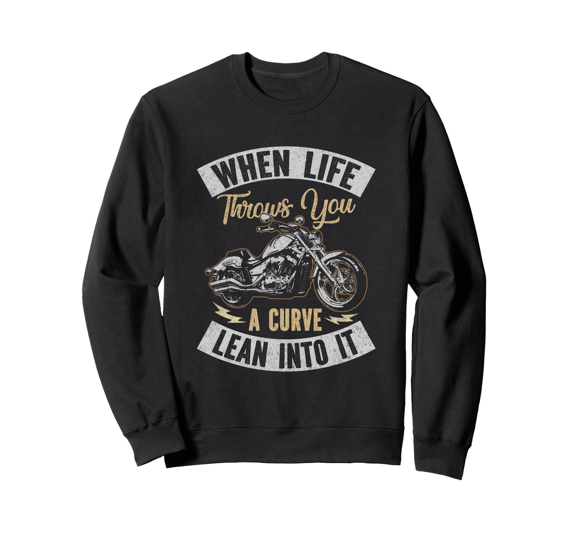 Motorcycle Biker When Life Sweatshirt - Aesthetic Graphic for Adults - T-Shirt, Sweatshirt, Hoodie