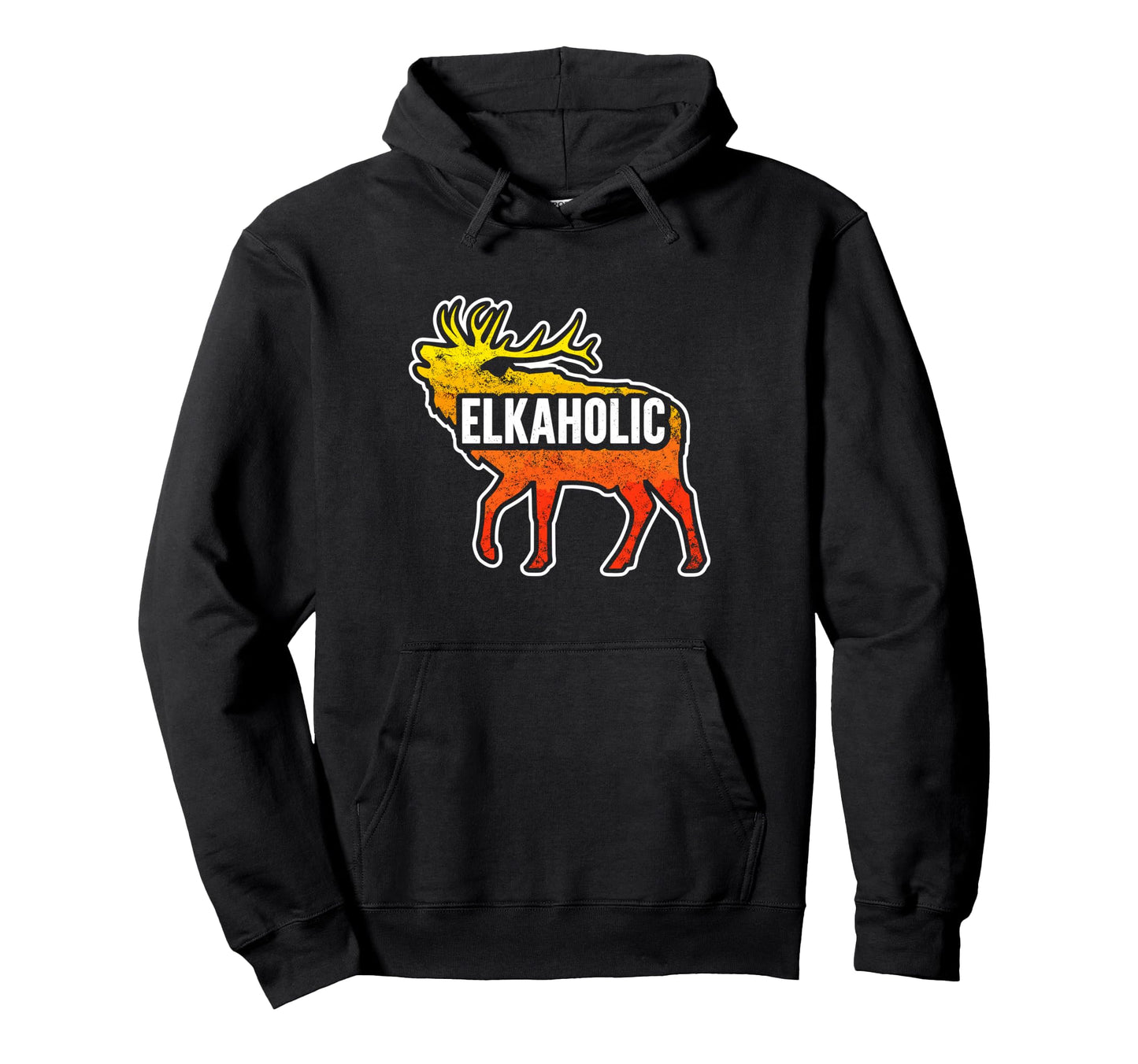 Funny Hunting Elk Elkaholic Deer Hoodie - Aesthetic Graphic Men Women - T-Shirt, Sweatshirt, Hoodie