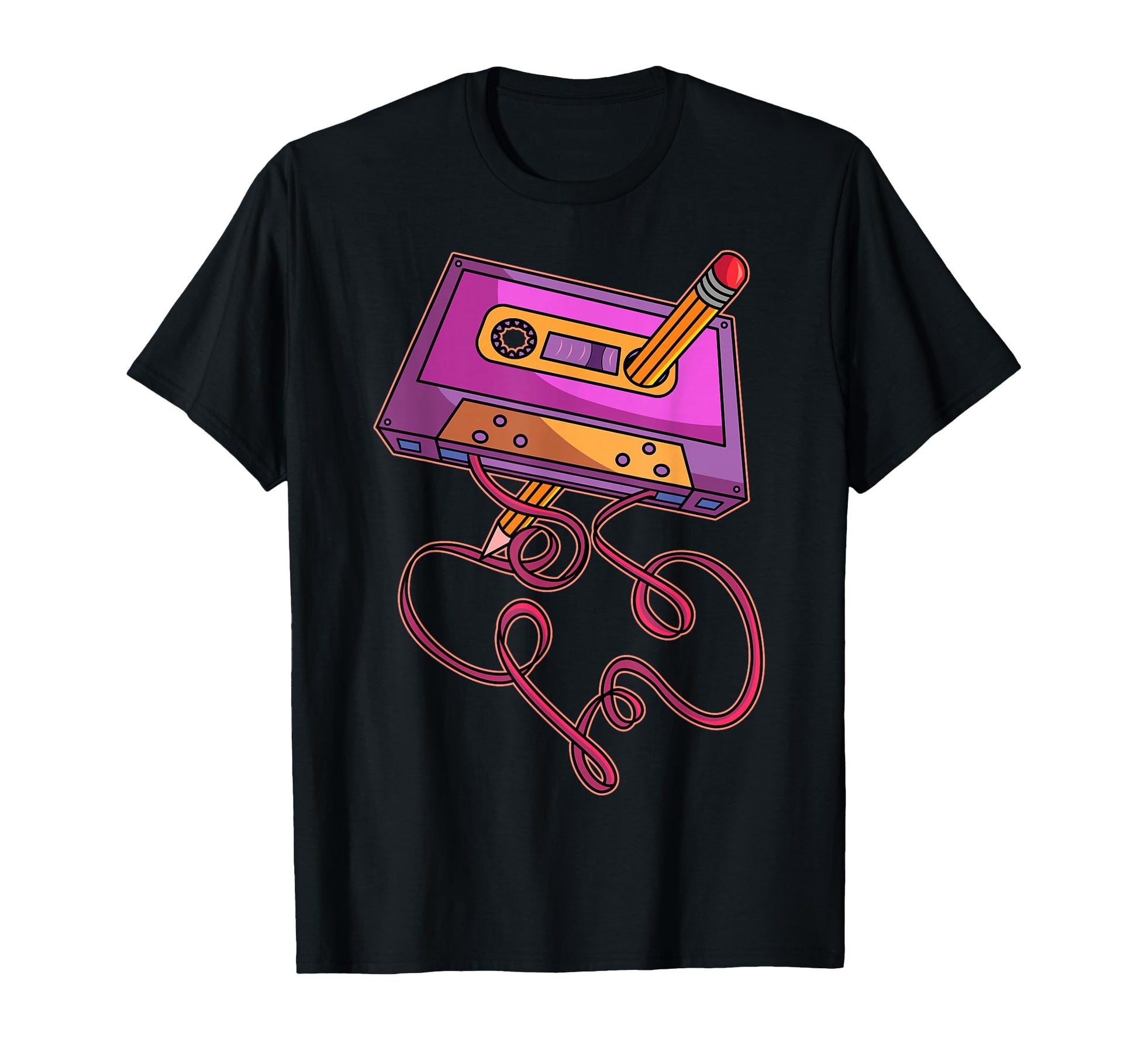 80S Cassette Tape Pencil 1980S T-Shirt - Fun Novelty Design Unisex - T-Shirt, Sweatshirt, Hoodie